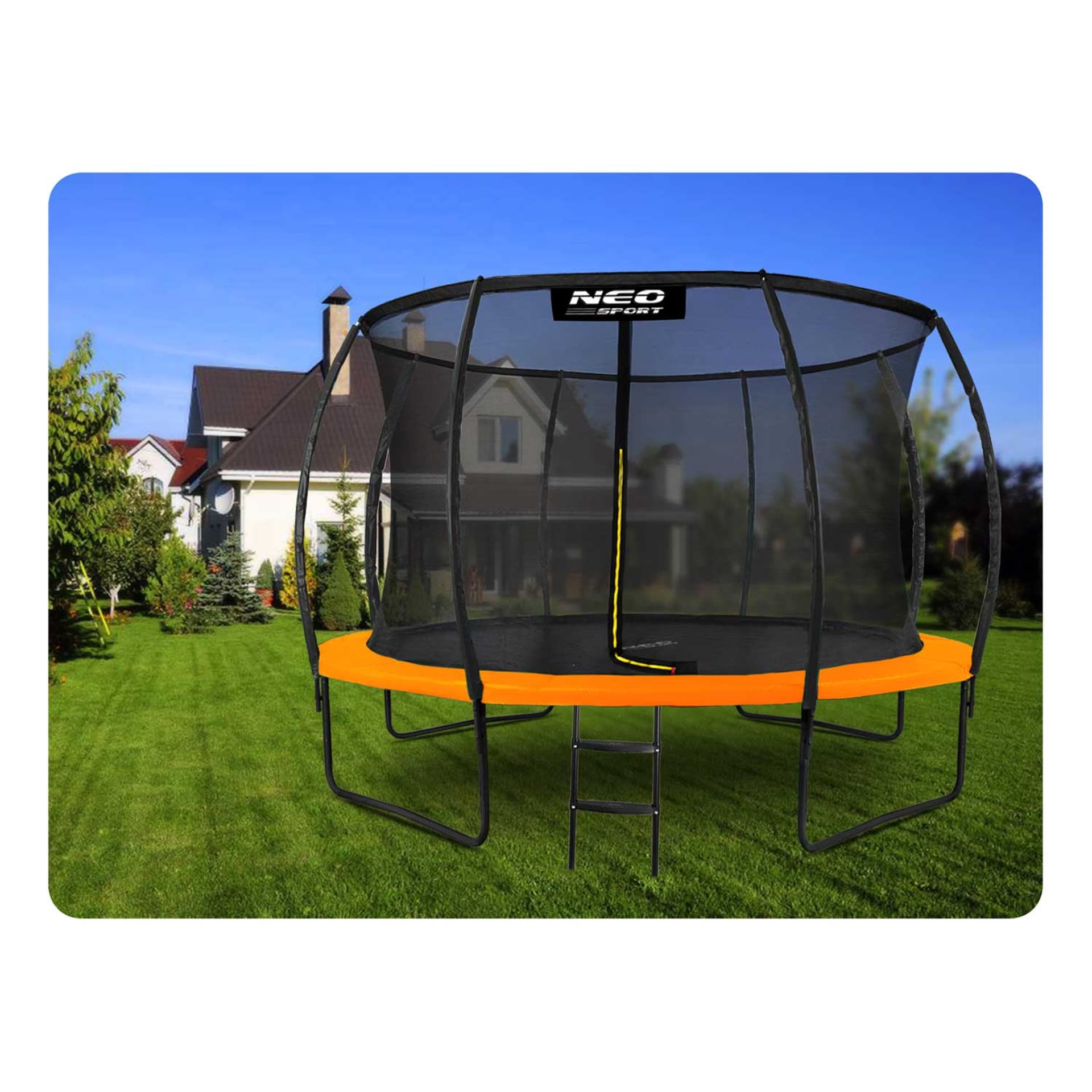 

Trampolina ogrodowa profilowana 12ft/374cm z siatką wewnętrzną Neo-Sport