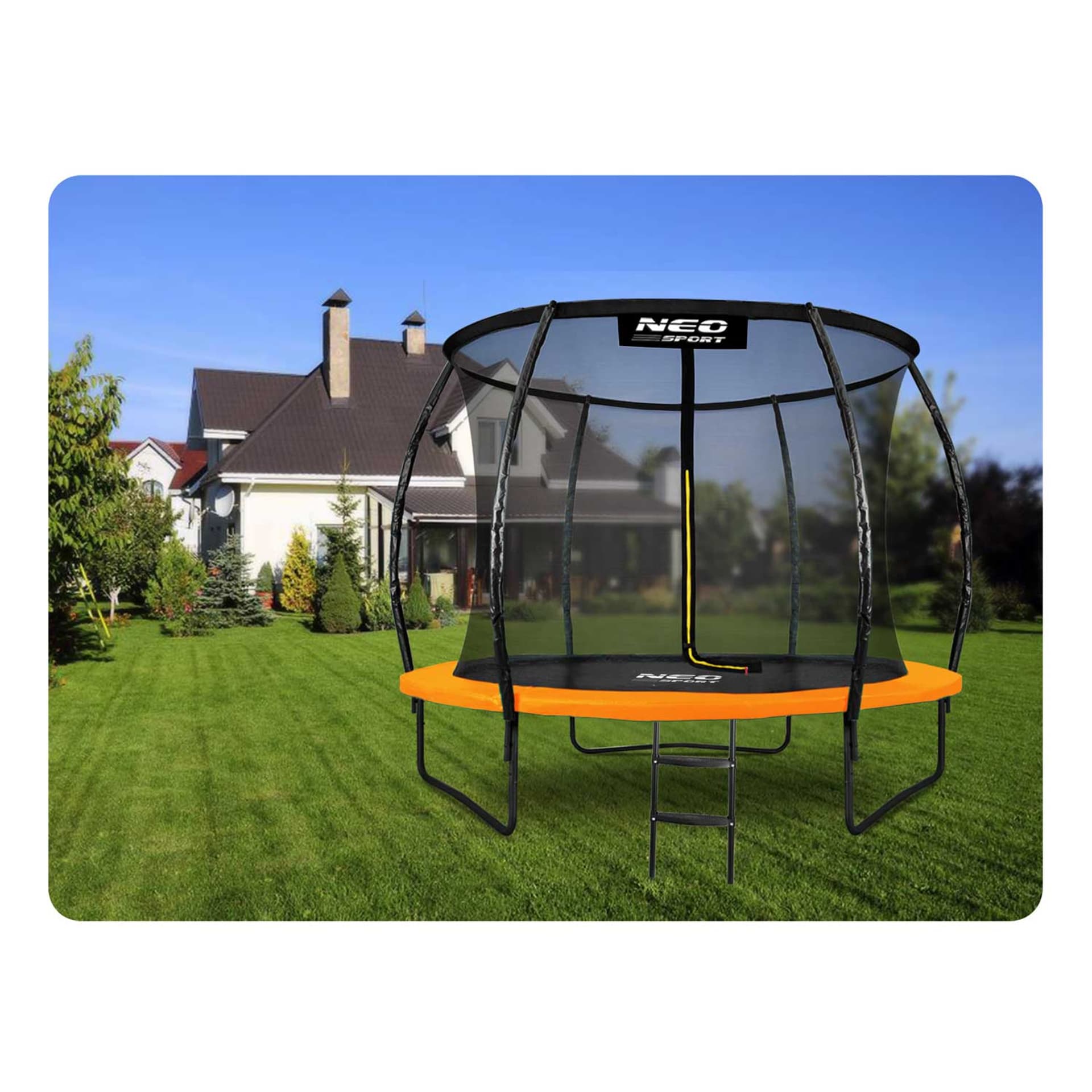 

Trampolina ogrodowa profilowana 8ft/252cm z siatką wewnętrzną Neo-Sport