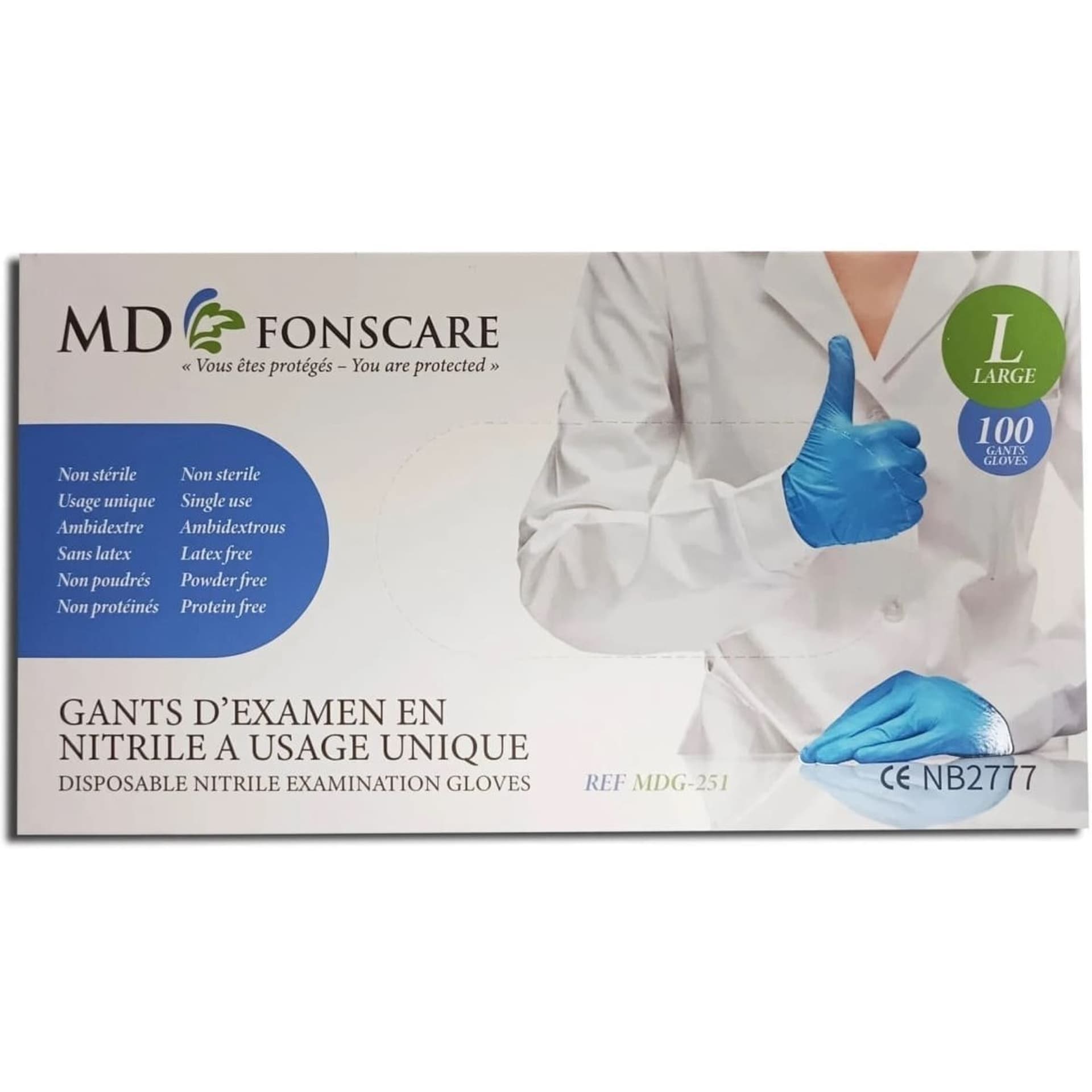 

Rękawiczki NITRYL "L" niebieskie (100sztuk) FONSCARE, 100sztuk) fonscar