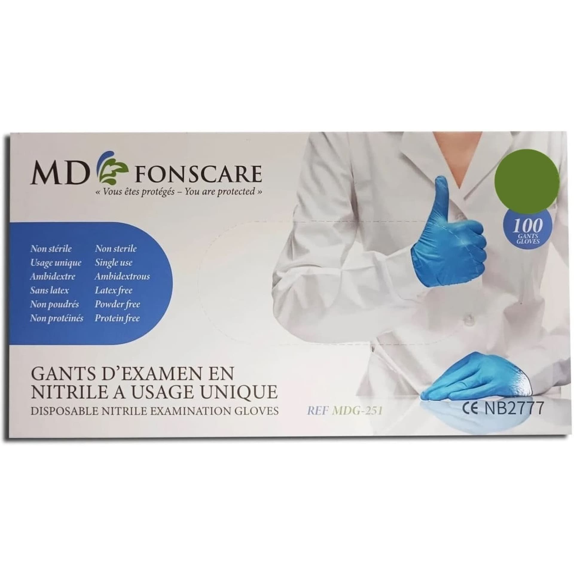 

Rękawiczki NITRYL "M" niebieskie (100sztuk) FONSCARE, 100sztuk) fonscar
