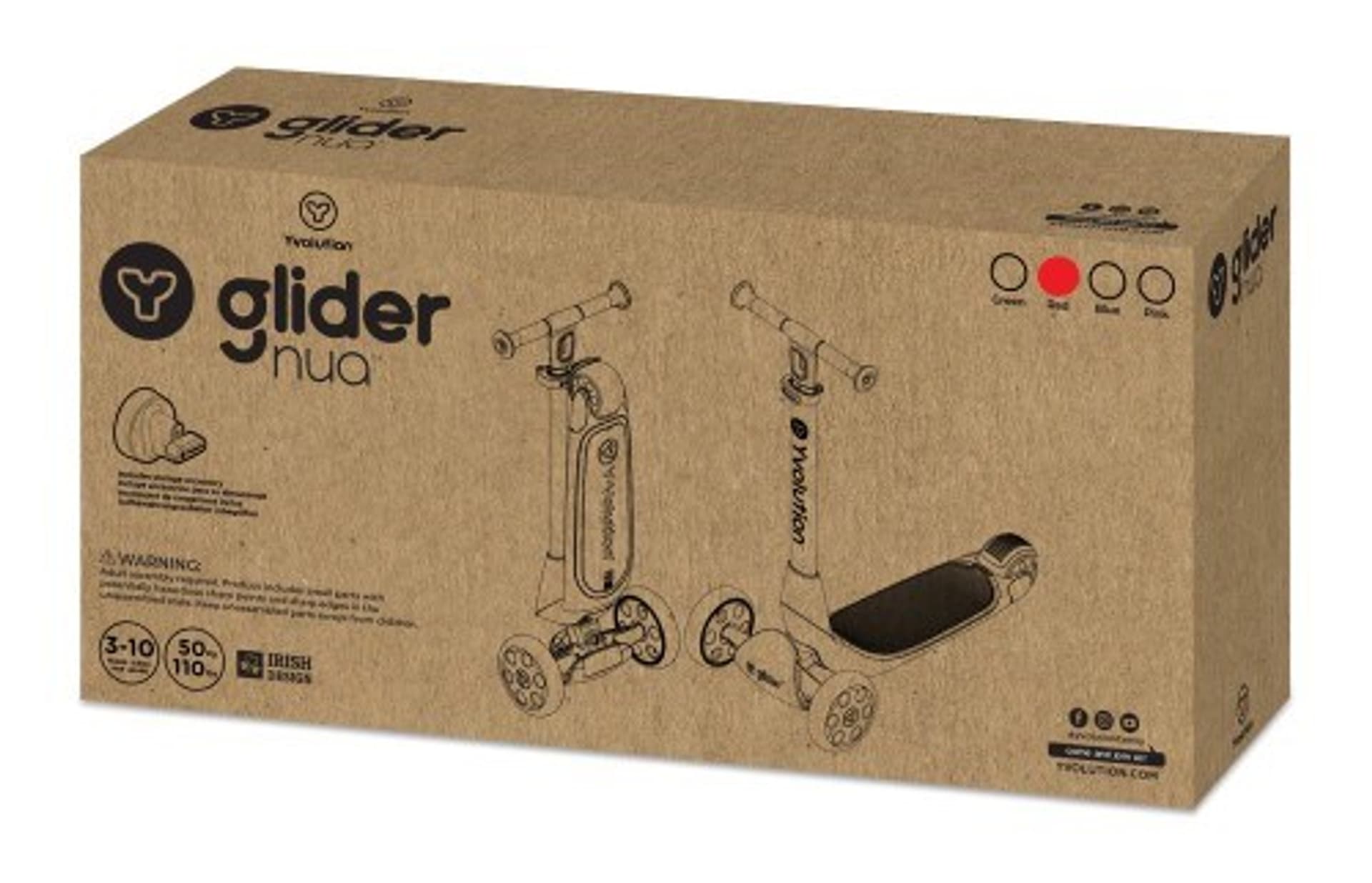 

Yvolution Hulajnoga GLIDER NUA - czerwony ECO BOX