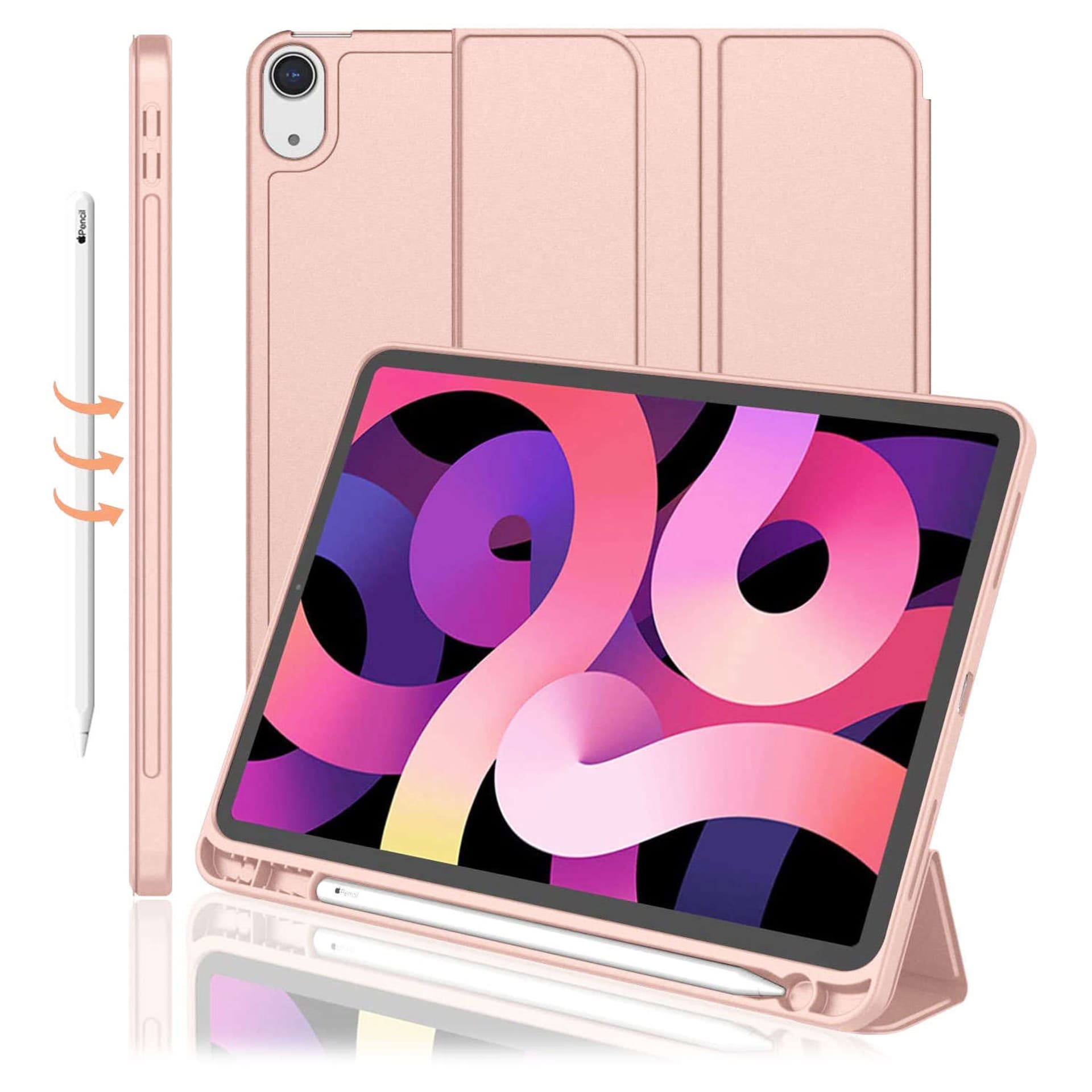 

Etui ochronne Alogy Book Cover Pencil Case obudowa z miejscem na rysik do Apple iPad 10gen 10.9 2022 Różowe