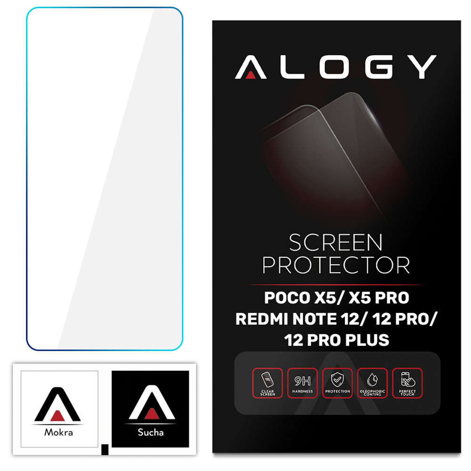 

Szkło hartowane 9H Alogy Screen Protector PRO+ na ekran do Xiaomi Poco X5/ Pro/ Redmi Note 12/ Pro/ Pro+ Plus 5G