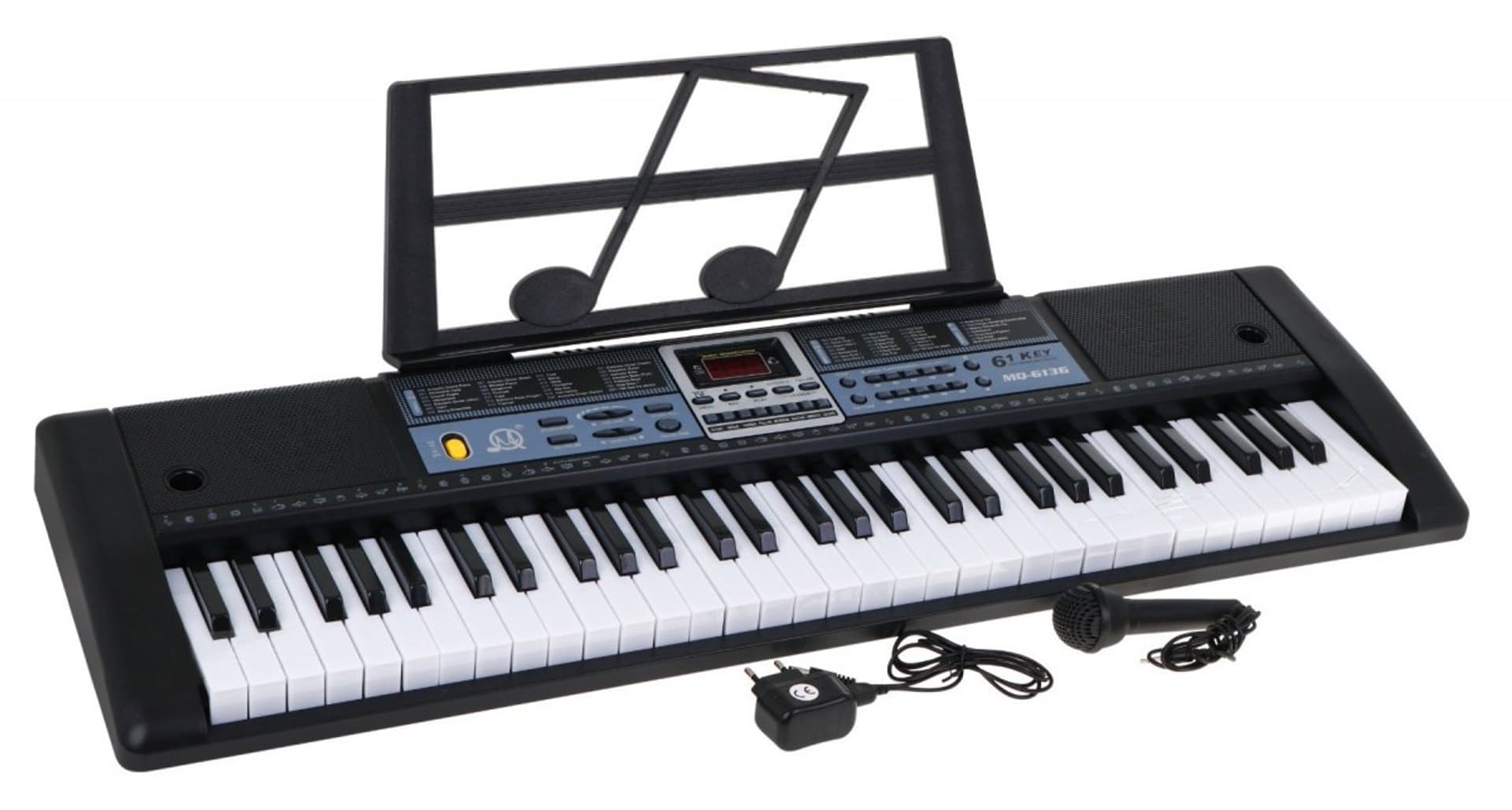 

61-klawiszowy Keyboard dla dzieci 5+ Tryb nauki Taktomierz Mikrofon - model nr 6136