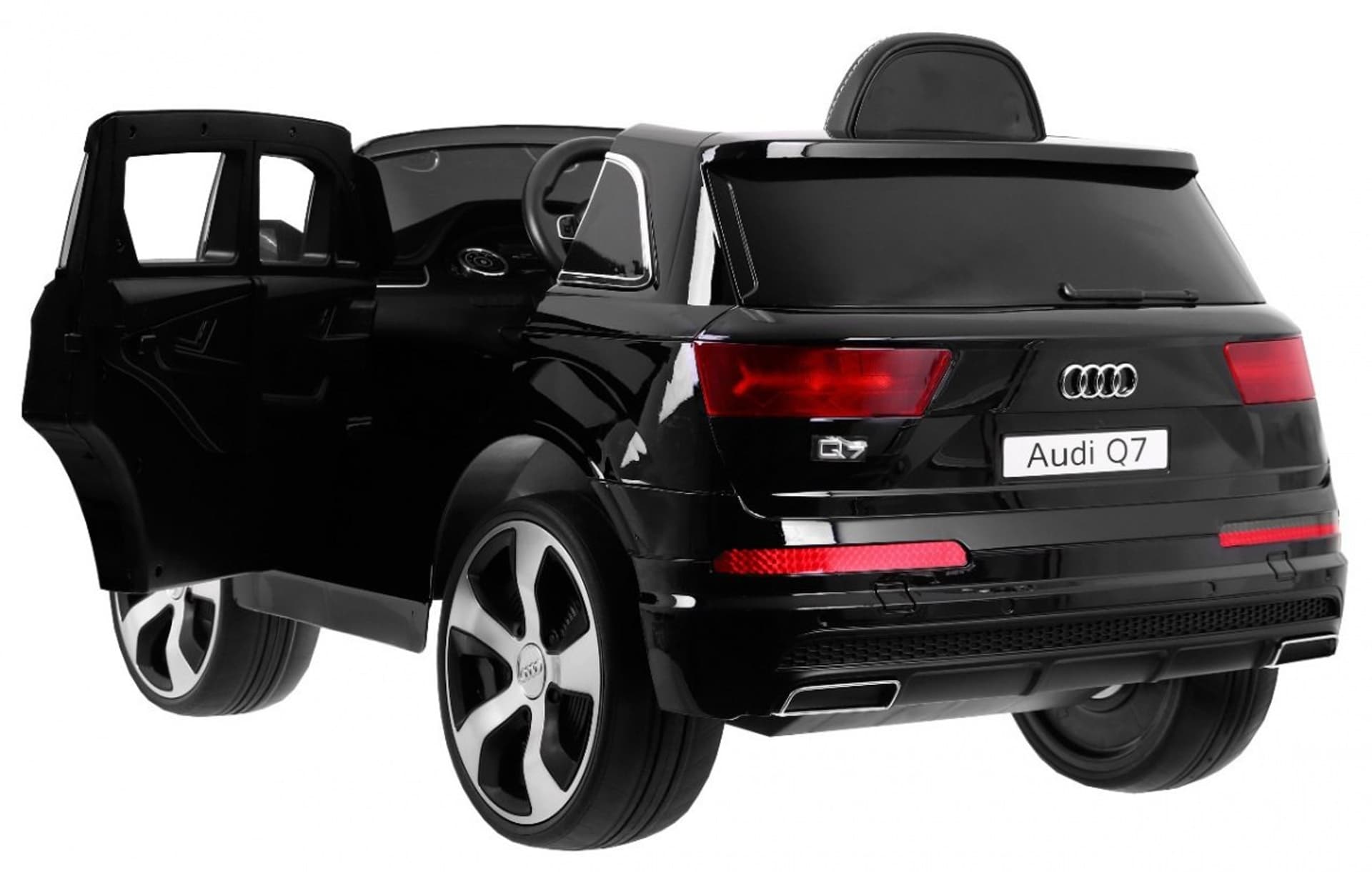 

Audi Q7 Lift na akumulator dla dzieci Lakier Czarny + Pilot + Wolny Start + EVA + MP3 LED