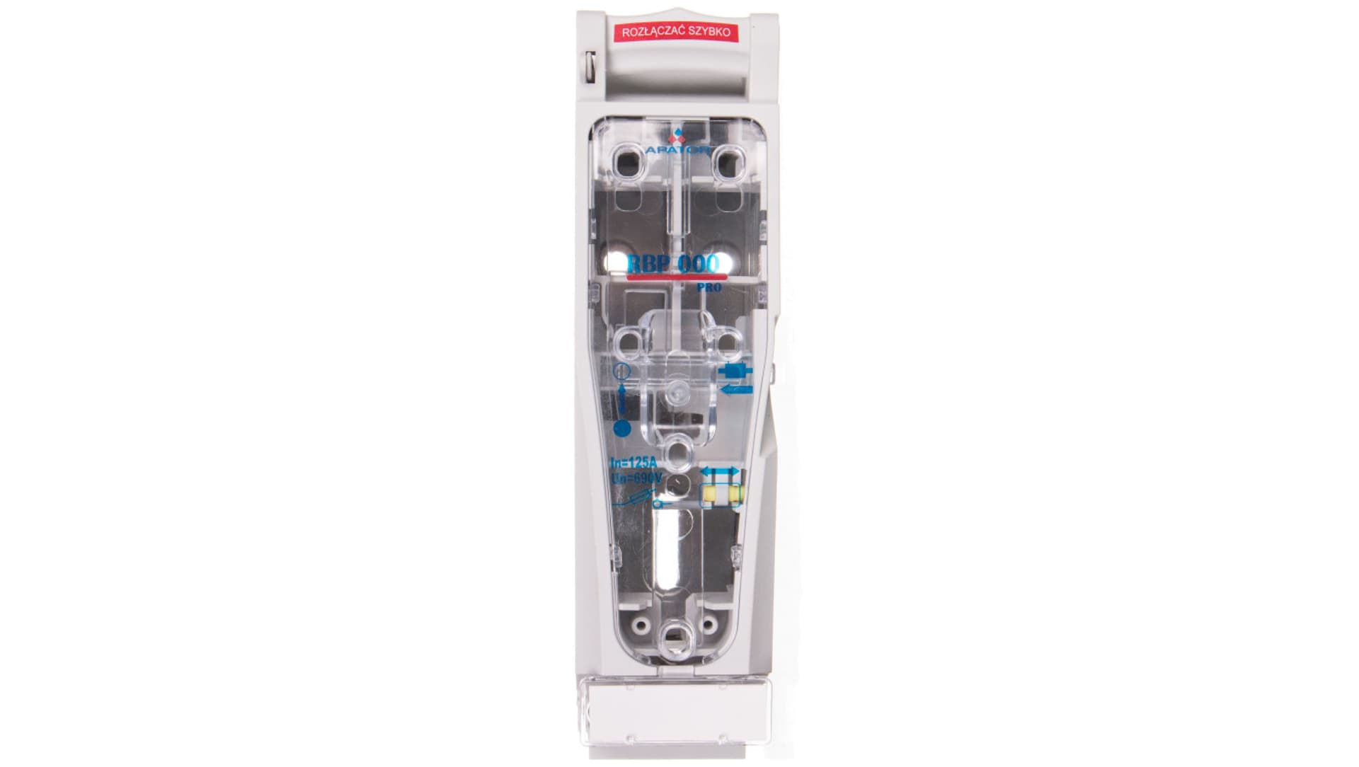 

Rozłącznik izolacyjny bezpiecznikowy RBP 000 pro /zaciski ramkowe 2,5-50mm2/ 63-823267-001