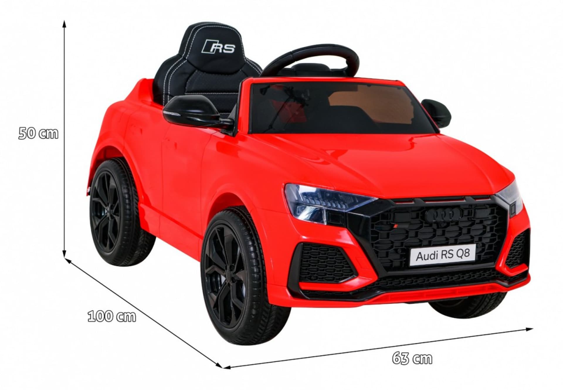 

Audi RS Q8 Autko na akumulator Czerwony + Pilot + Wolny Start + EVA + LED + MP3 USB