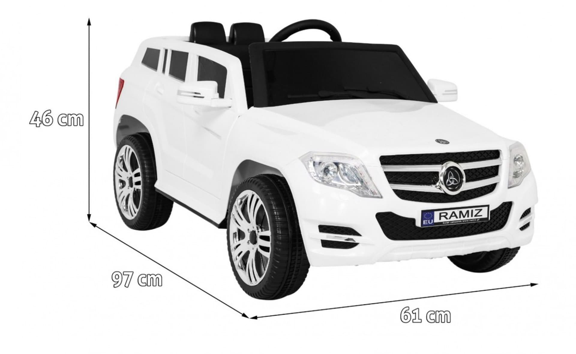 

Autko City Rider dla dzieci Biały + Pilot + Regulacja kierownicy + Wolny Start + MP3 USB + LED