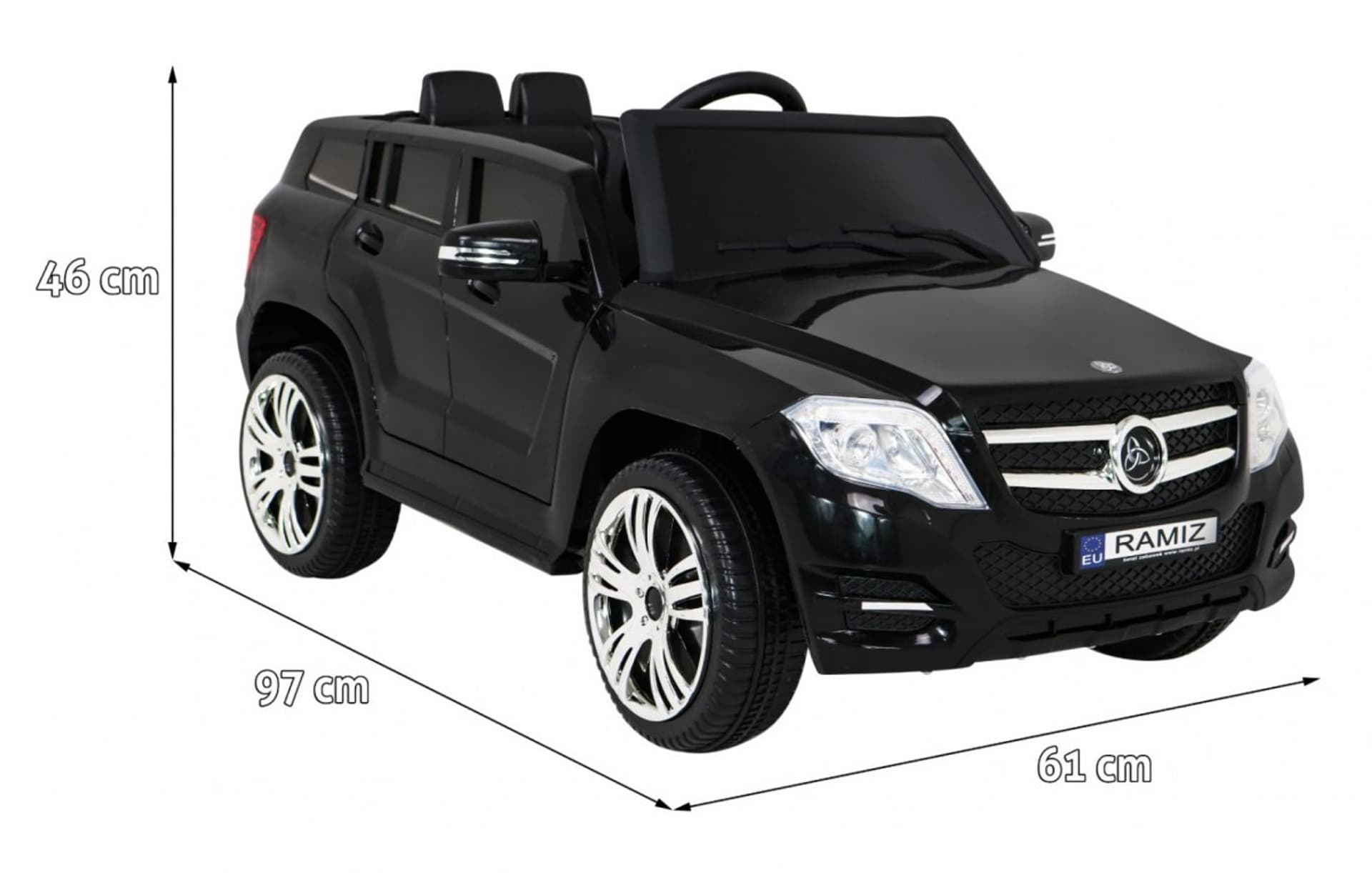 

Autko City Rider dla dzieci Czarny + Pilot + Regulacja kierownicy + Wolny Start + MP3 USB + LED