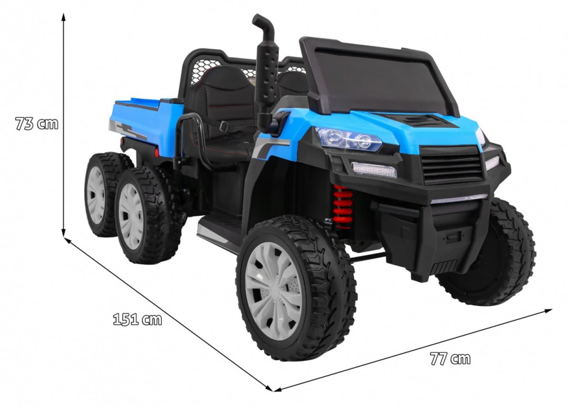 

Autko Farmer Truck dla 2 dzieci Niebieski + Napęd 4x4 + Pilot + Kiper + Audio LED