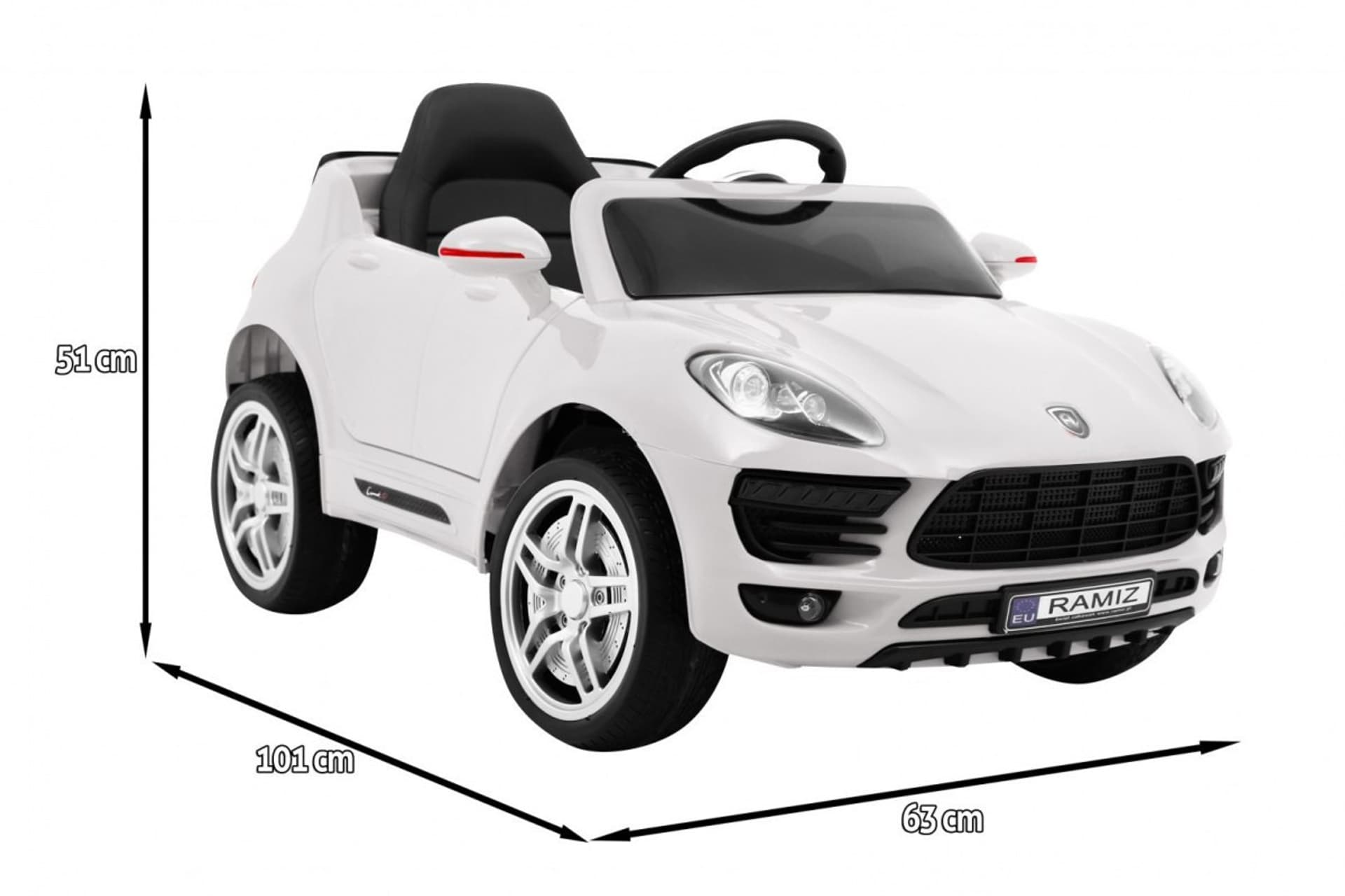 

Autko Turbo-S na akumulator dla dzieci Biały + Pilot + Wolny Start + Koła EVA + Radio MP3