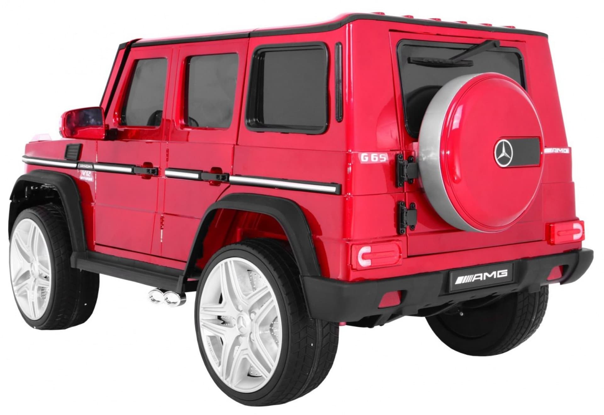 

Auto na akumulator Mercedes AMG G65 dla dzieci Czerwony + Lakierowany + Bagażnik + Światła Dźwięki