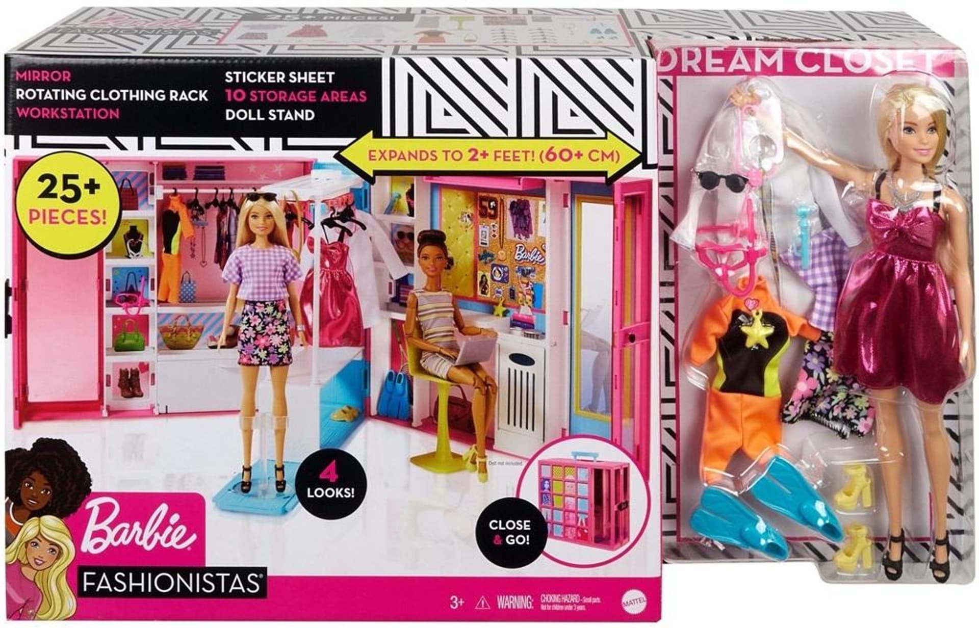 

Barbie Zestaw szafa z lalką i akcesoriami
