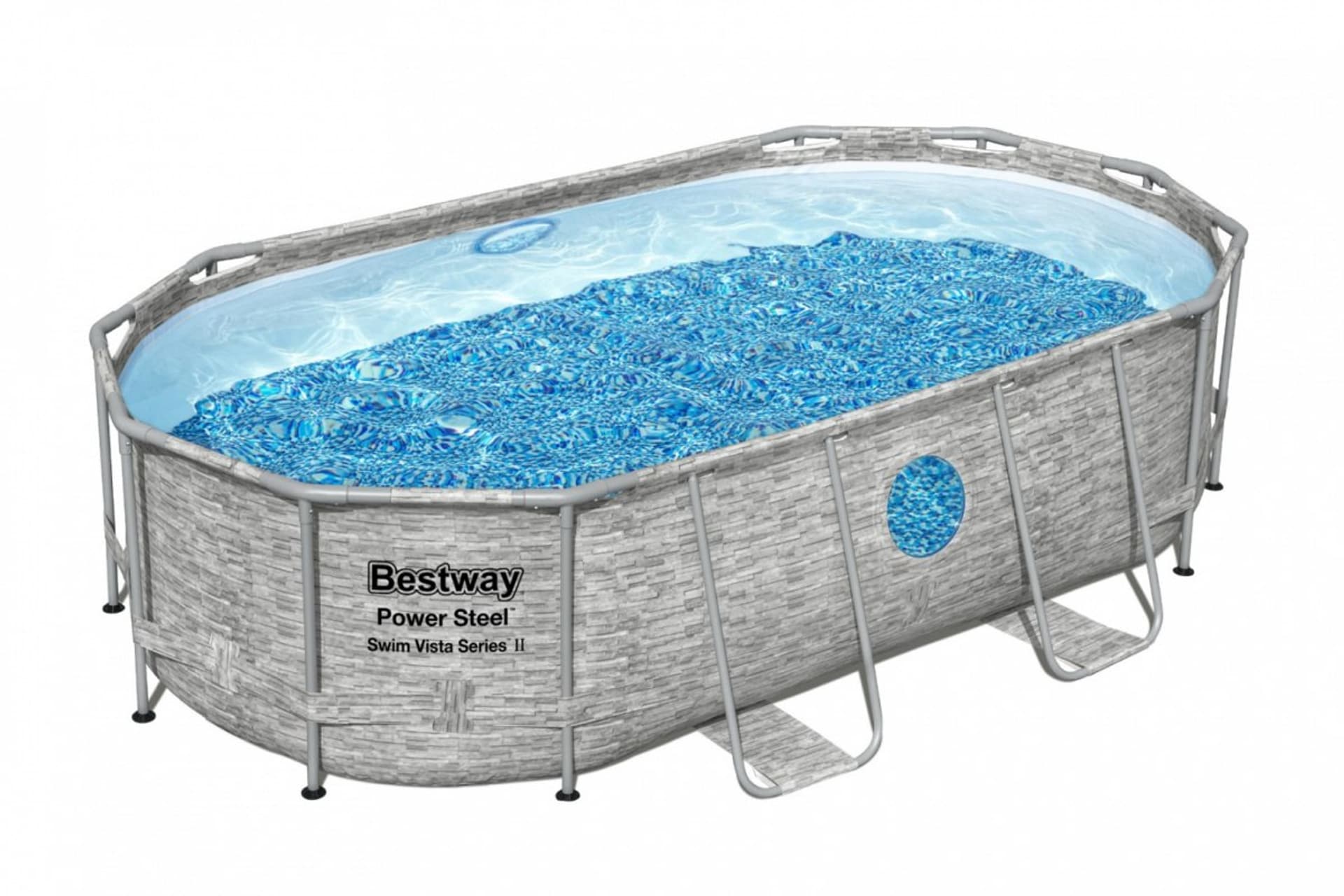 

Basen stelażowy Power Steel Swim Vista z oknem 427x250x100 14x8FT BESTWAY 7w1