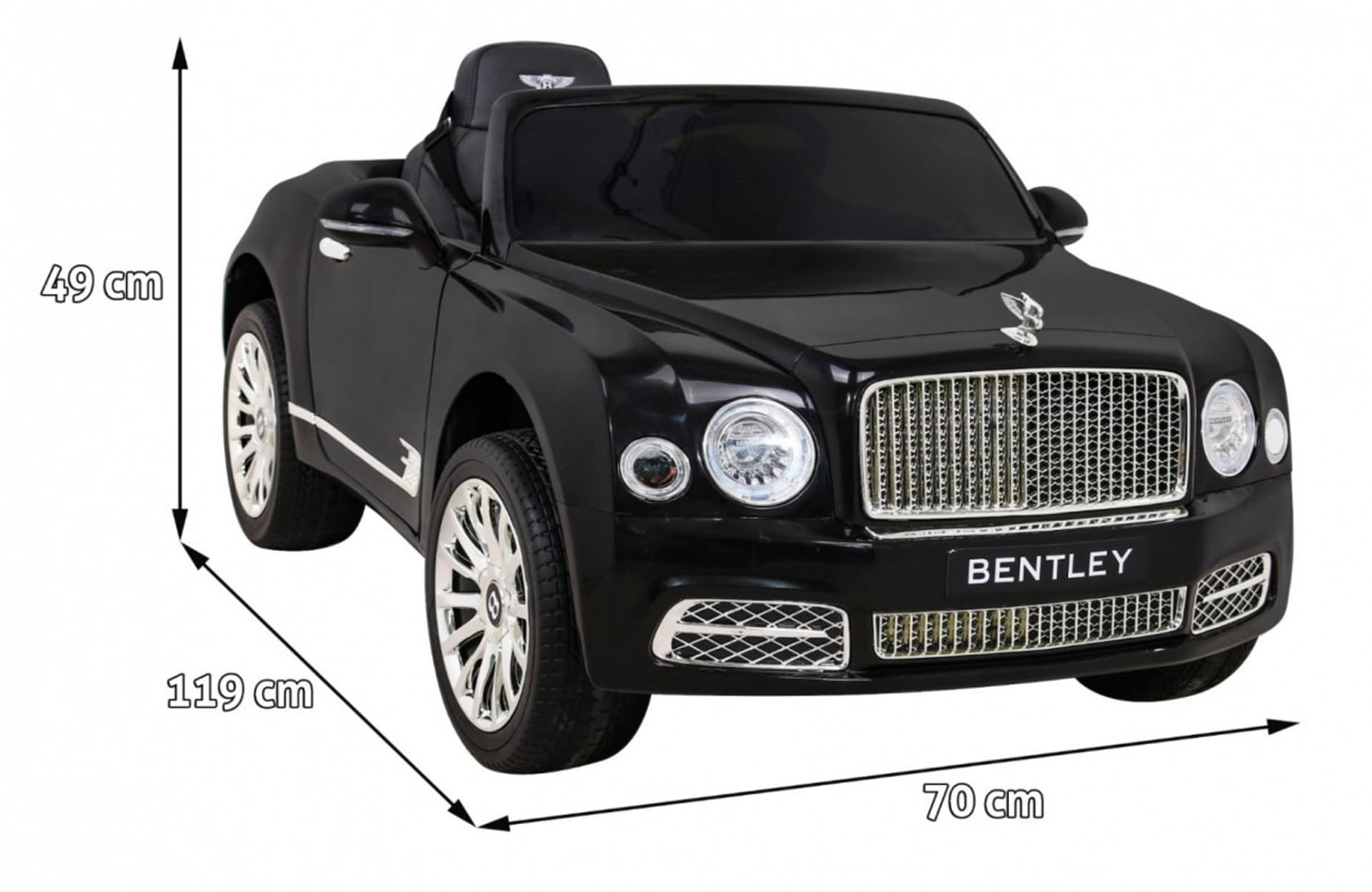 

Bentley Mulsanne na akumulator Czarny + Pilot + EVA + Wolny Start + MP3 USB + LED