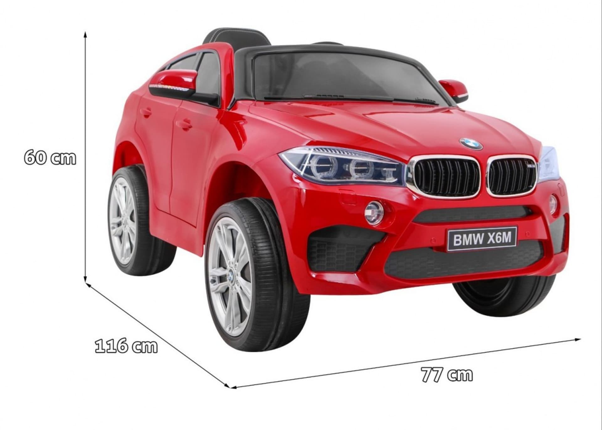 

BMW X6M Elektryczne Autko dla dzieci Lakier Czerwony + Pilot + EVA + Wolny Start + Audio + LED