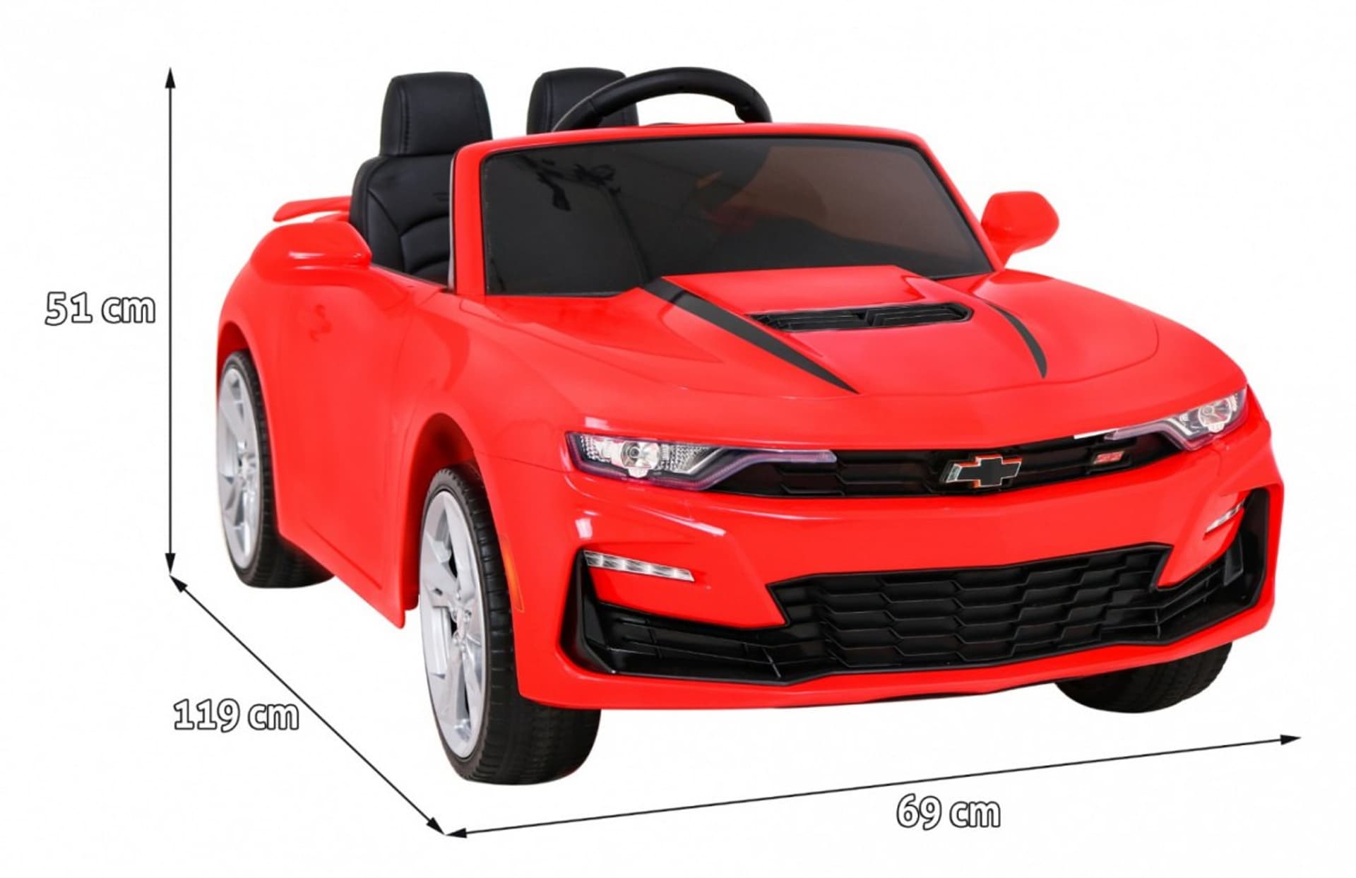 

Chevrolet Camaro 2SS na akumulator Czerwony + Pilot + Koła EVA + Wolny Start + Dźwięki Światła