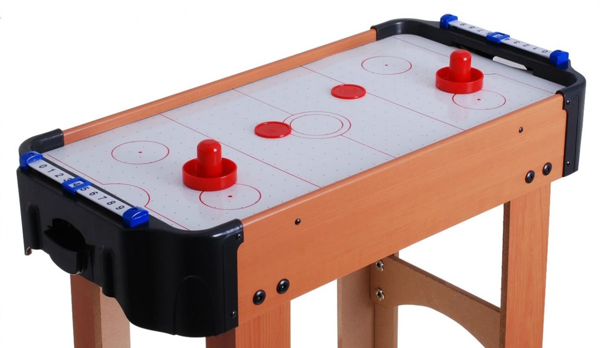 

Cymbergaj dla dzieci Air Hockey Imitacja drewna + Stół z płyty MDF + Dmuchawy powietrzne + Grzybki Krążki