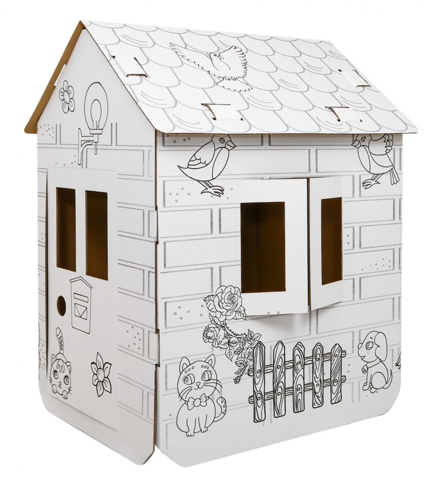 

Domek XXL z końmi kolorowanka 3D dla dzieci