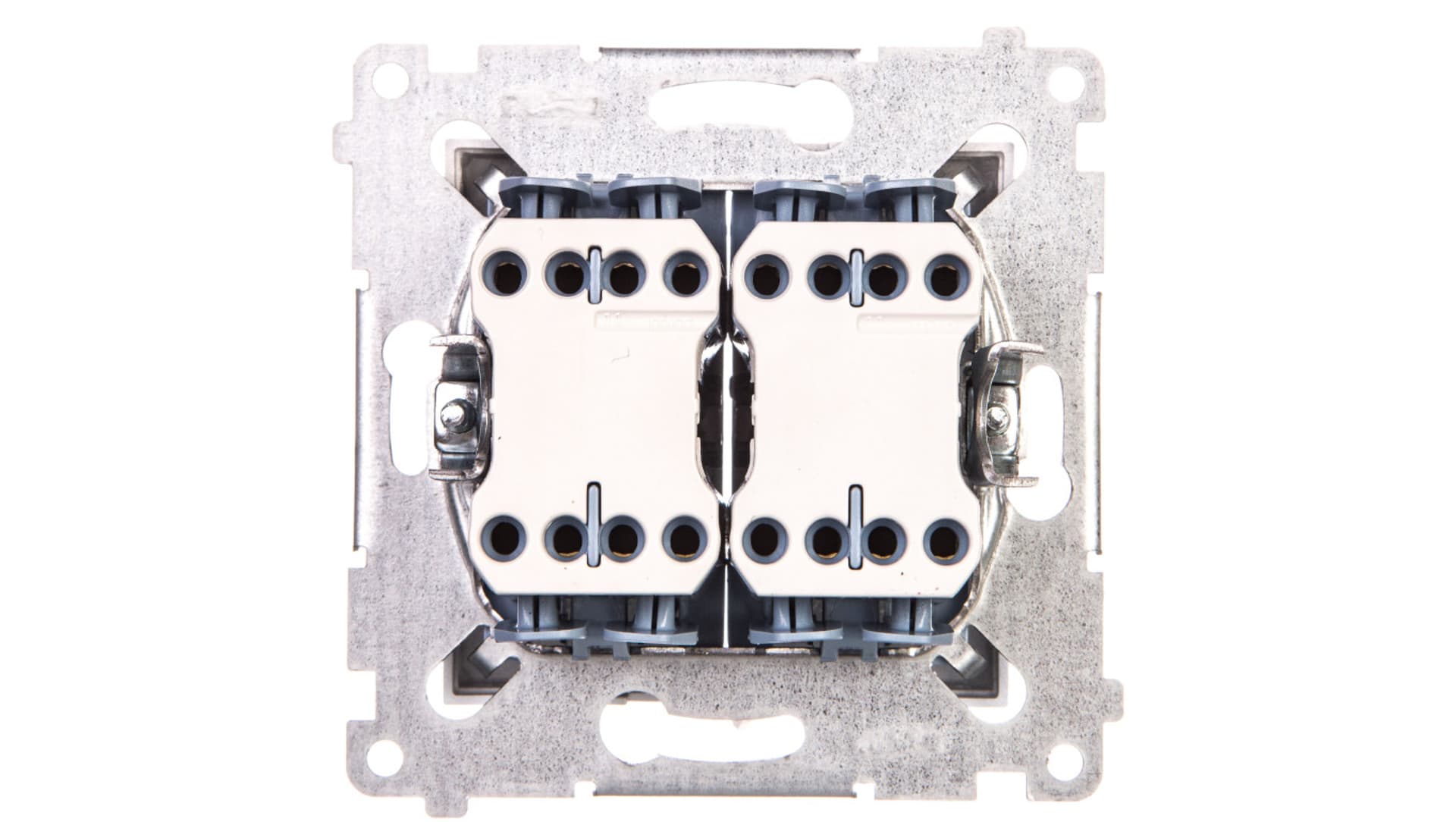 

Simon 54 Łącznik krzyżowy podwójny 10A 230V IP20 srebrny mat DW7/2.01/43