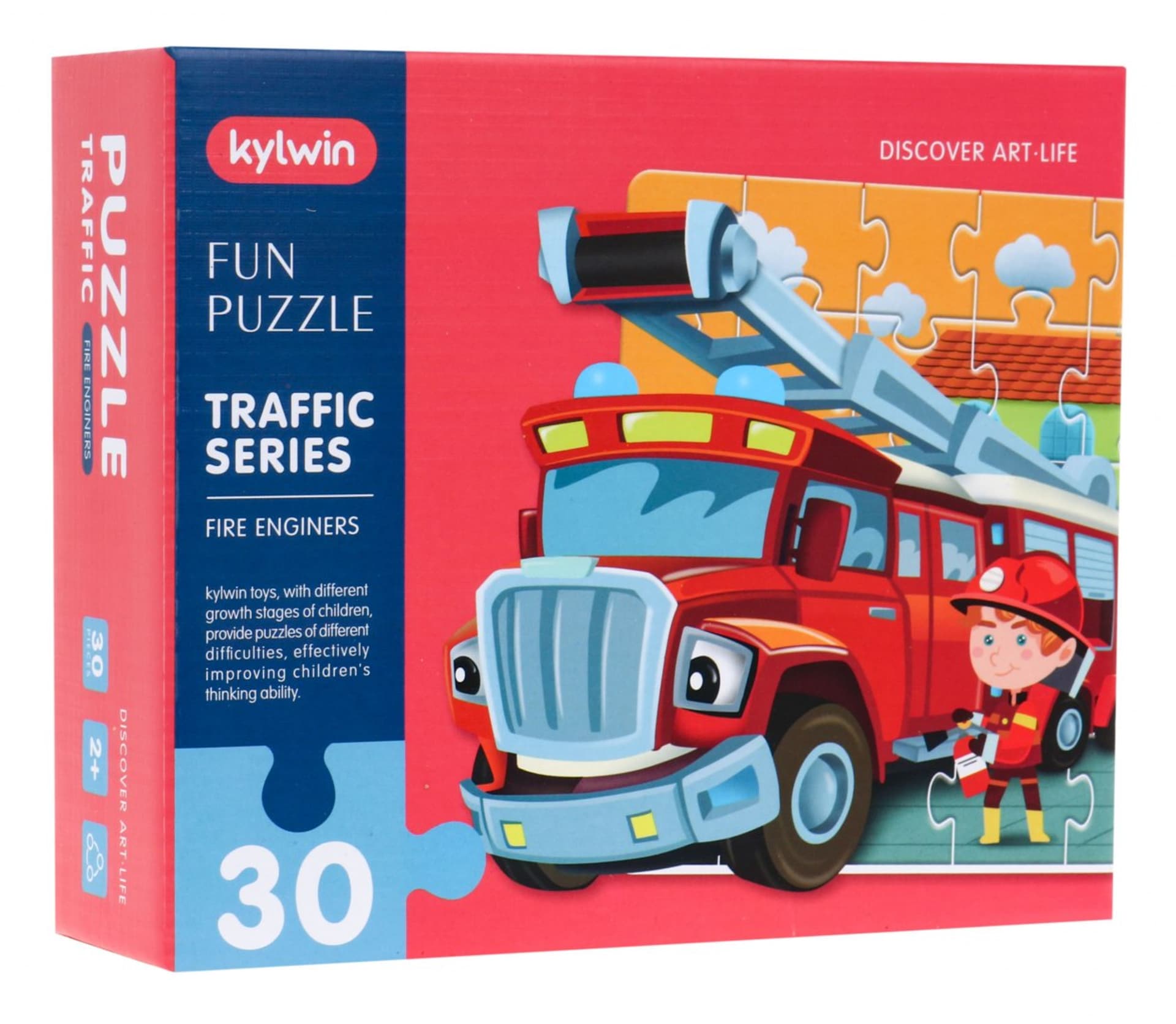 

Duże puzzle dla dzieci 2+ Układanka zabawka logiczna 30 el. Straż pożarna
