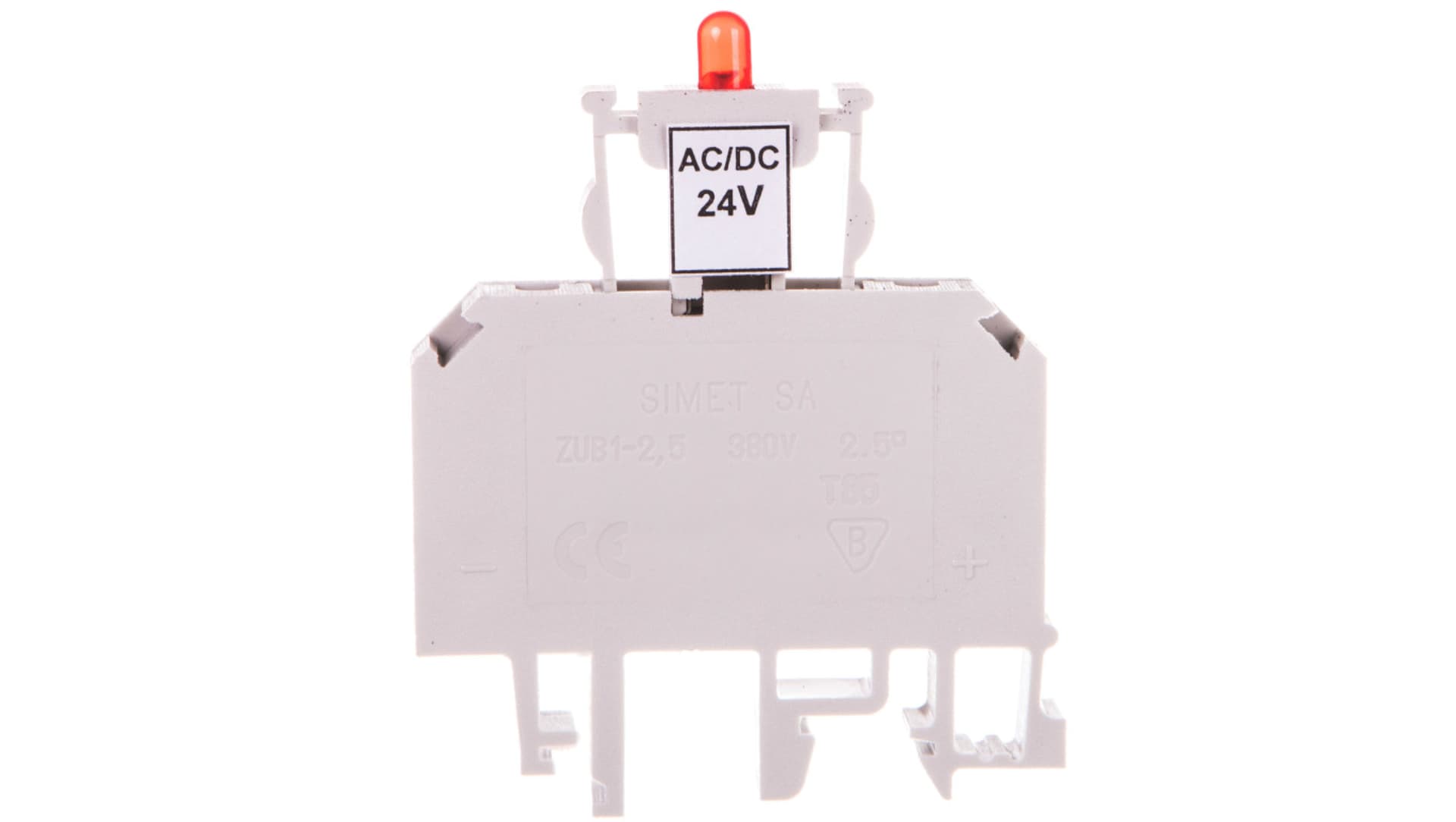 

Złączka bezpiecznikowa 2,5mm2 z sygnalizacją LED 24V DC ZUB1-2.5D 13202992
