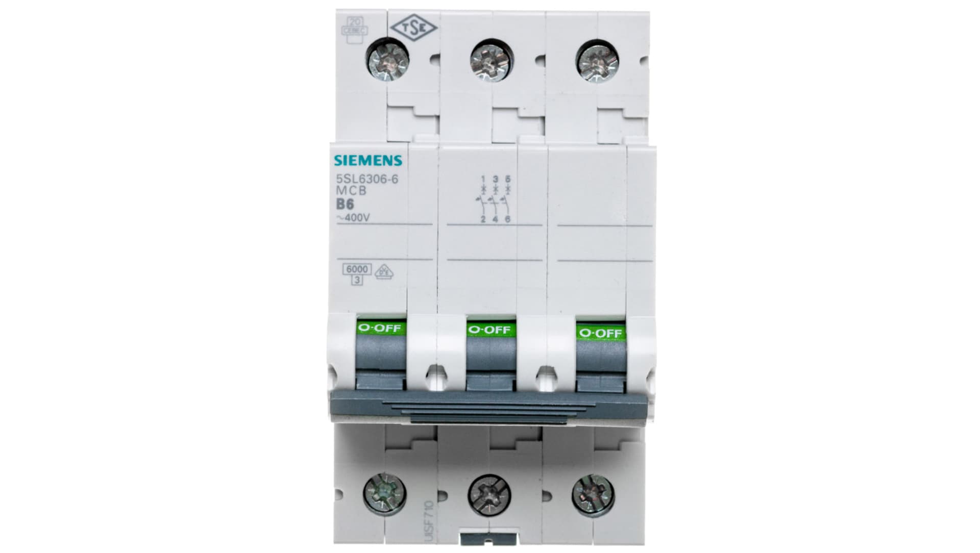 

Wyłącznik nadprądowy 3P B 6A 6kA AC 5SL6306-6