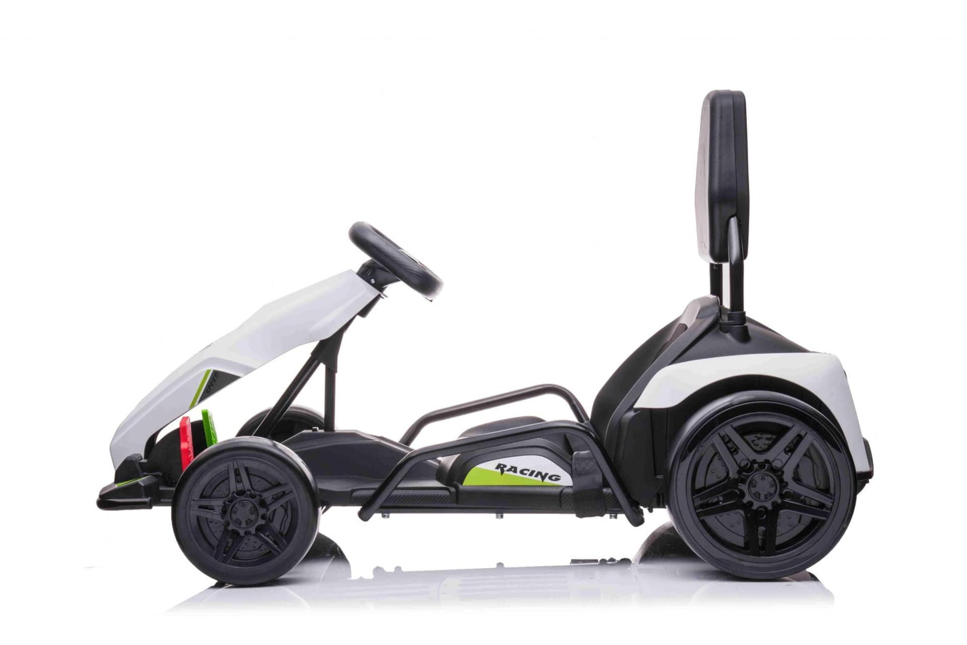 

Gokart Fast 3 Drift na akumulator dla dzieci Biały + Funkcja driftu + Silniki 2x150W + Radio LED + Pasy