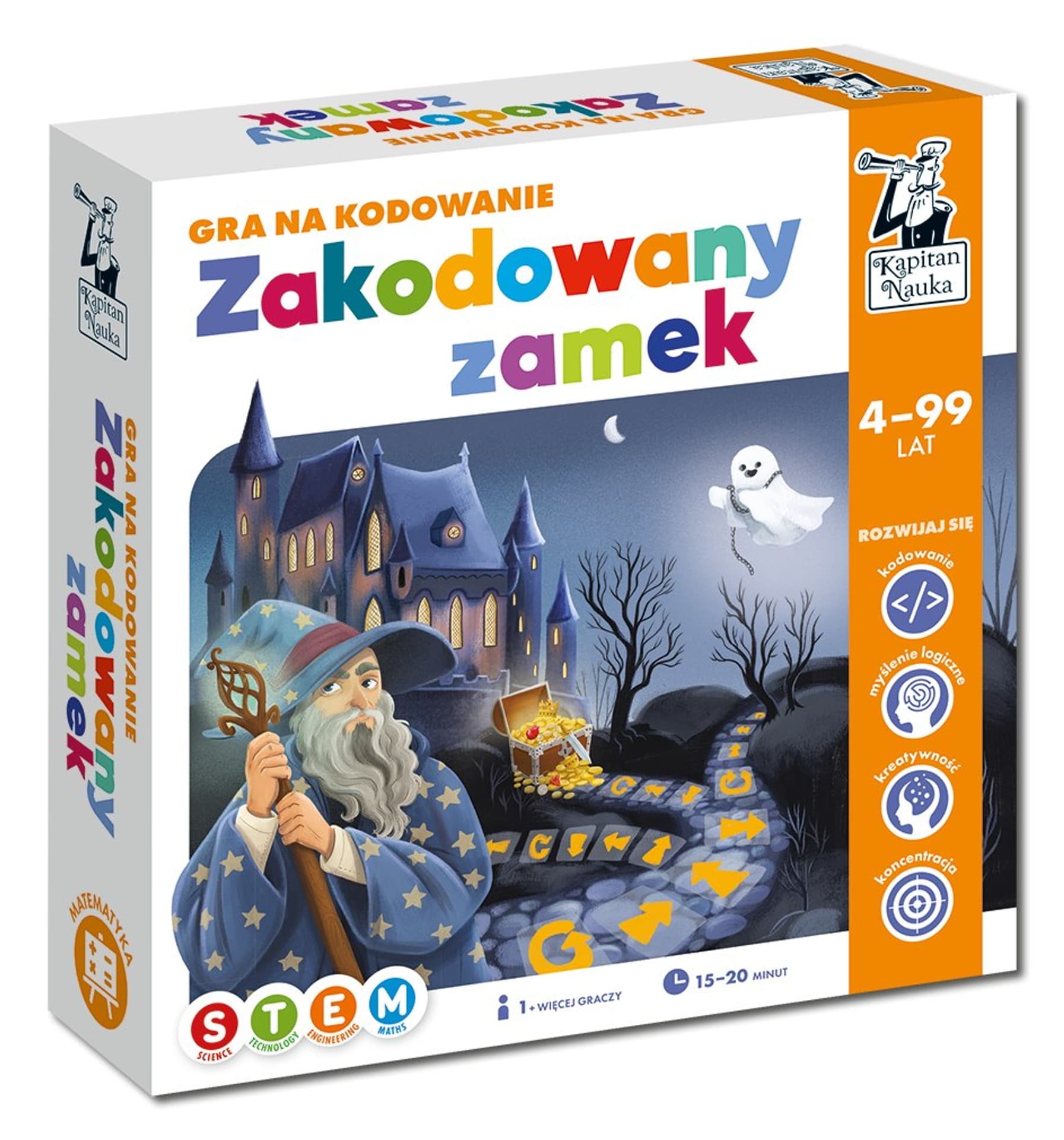 

Gra edukacyjna "Zakodowany zamek" dla dzieci 4-10 lat + Nauka podstaw programowania + Gra planszowa na współpracę