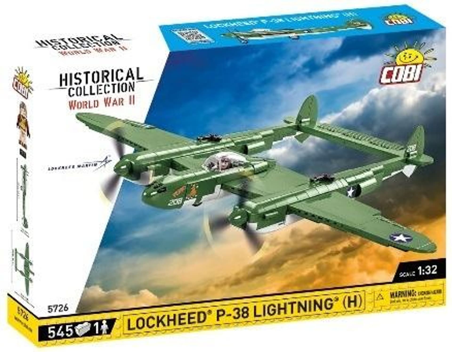 

HC WWII samolot Lockheed P-38 Lightning 545 el.