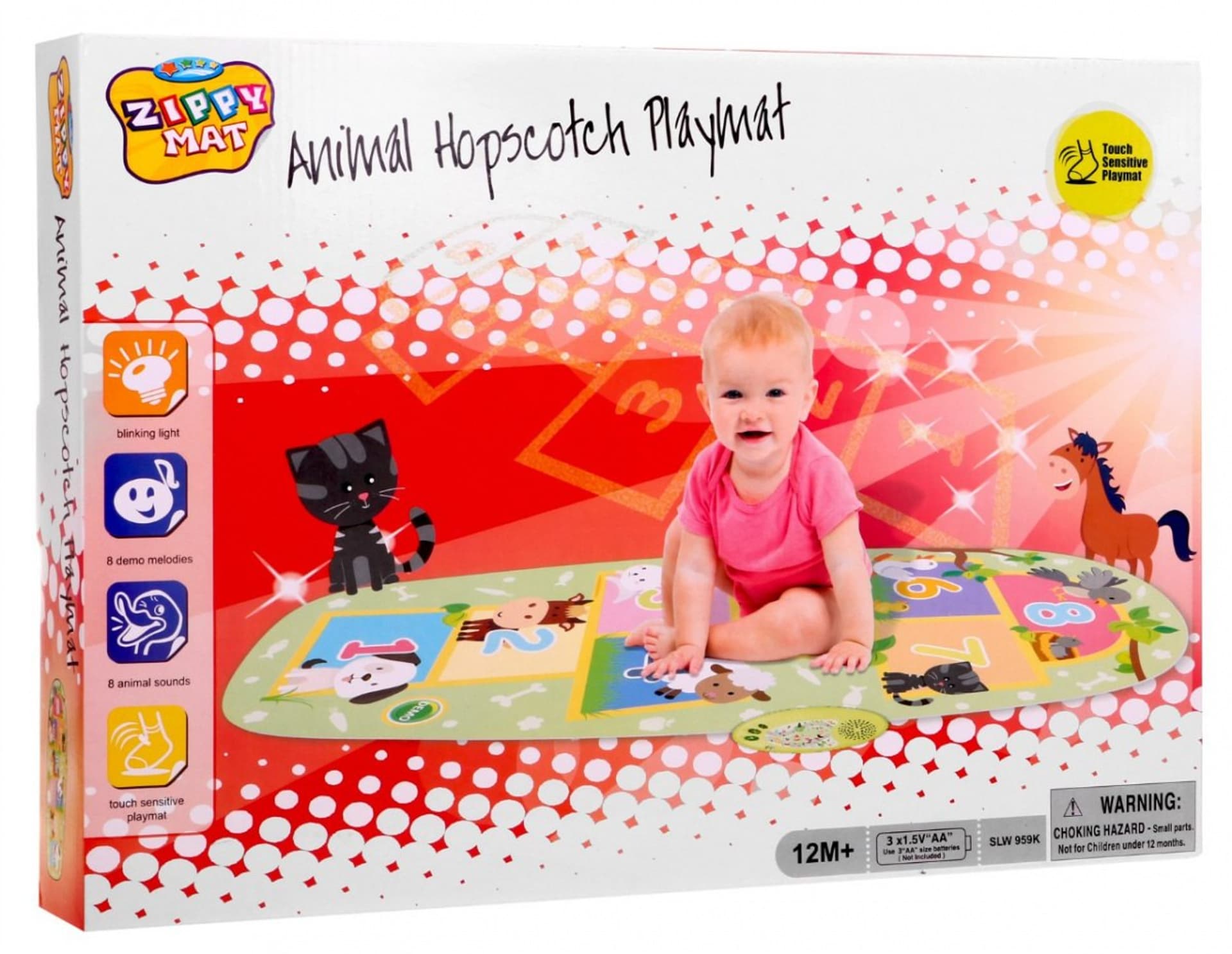 

Interaktywna gra w klasy Mata dla dzieci 12m+ zielony Odgłosy 8 zwierząt