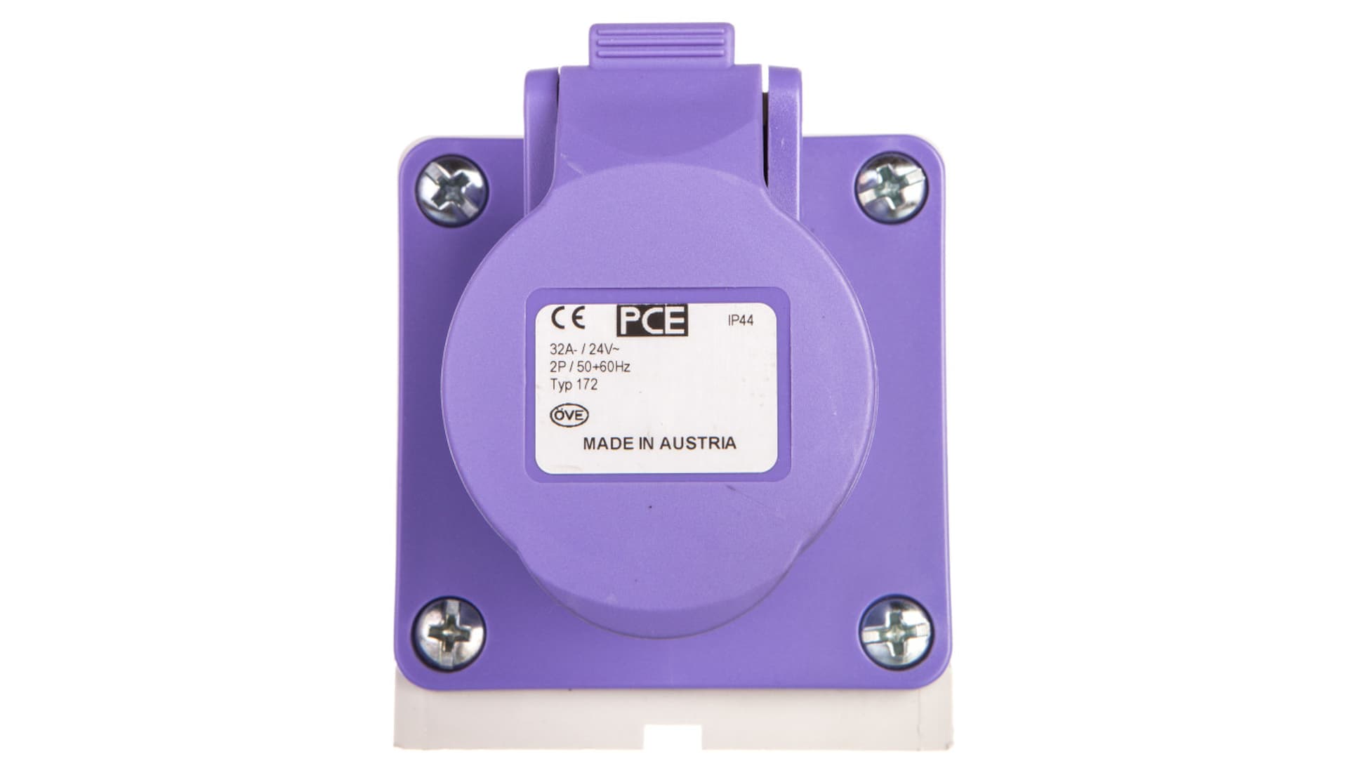 

Gniazdo stałe 32A 2P 24V fioletowe IP44 172v
