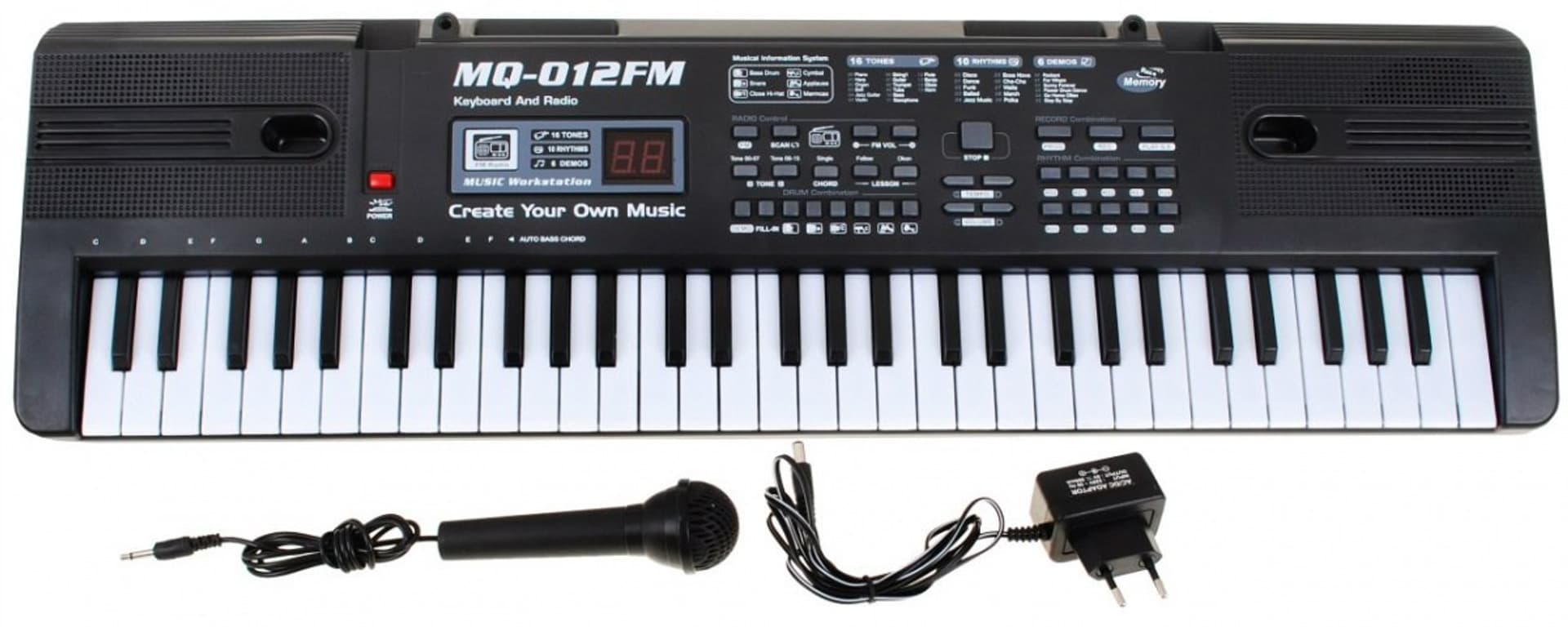 

Keyboard z funkcją nauki dla dzieci 5+ Mikrofon + Nagrywanie Radio - model nr 012
