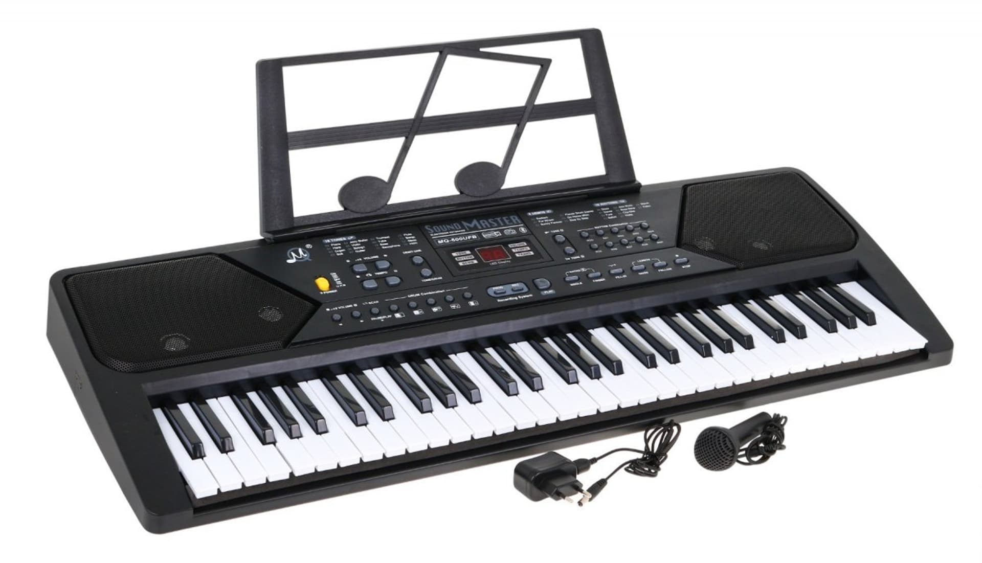 

Keyboard z trybem nauki dla dzieci 5+ Stojak na nuty Mikrofon Radio - model nr 600