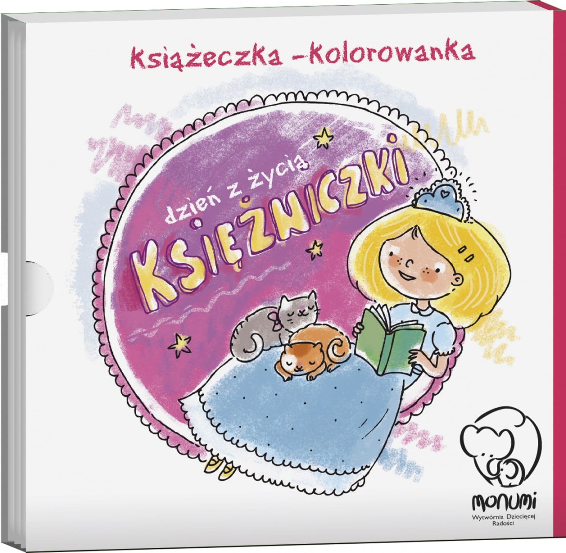 

Kolorowanka-harmonijka "Dzień z życia księżniczki" książeczka dla dzieci