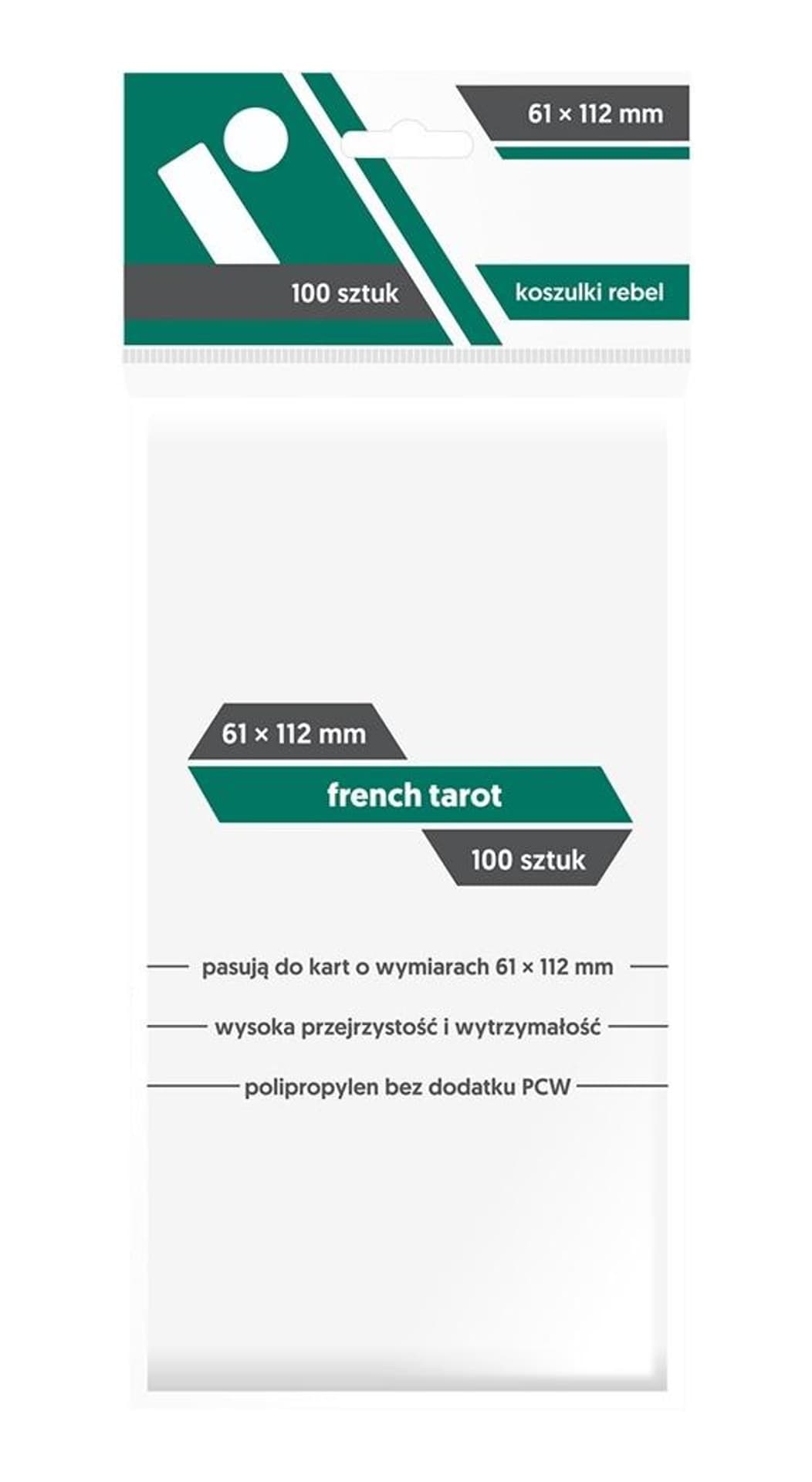 

Koszulki French Tarot 61x112 (100sztuk) REBEL, 100sztuk) rebe