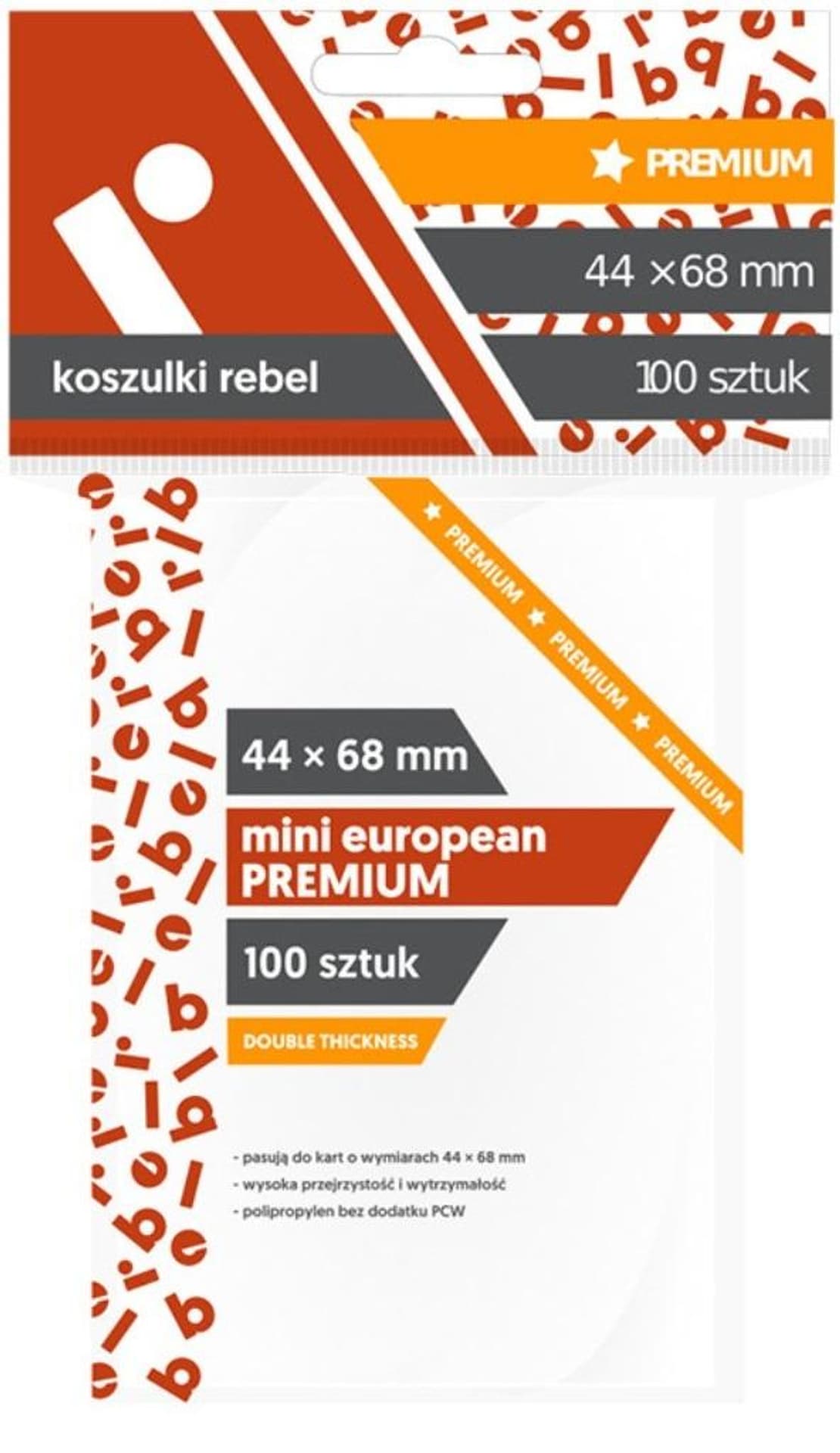 

Koszulki 44x68mm Mini European Premium 100 sztuk