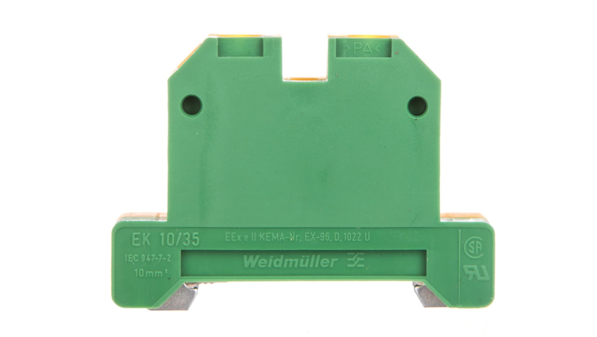 

Złączka szynowa ochronna PE 2-przewodowa 10mm2 żółto-zielona EK 10/35 0661360000