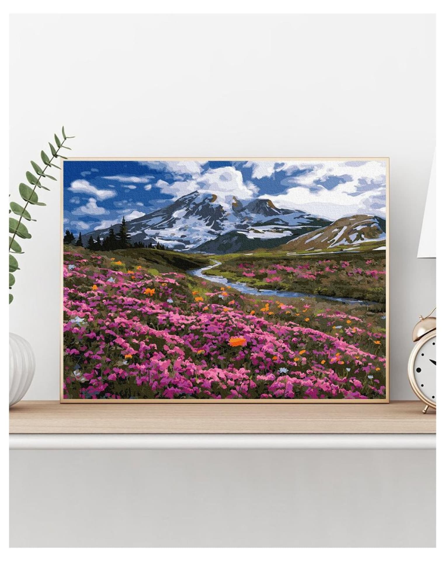 

Malowanie po numerach Wiosna w Górach 40x50 Płótno + Farby + Pędzle