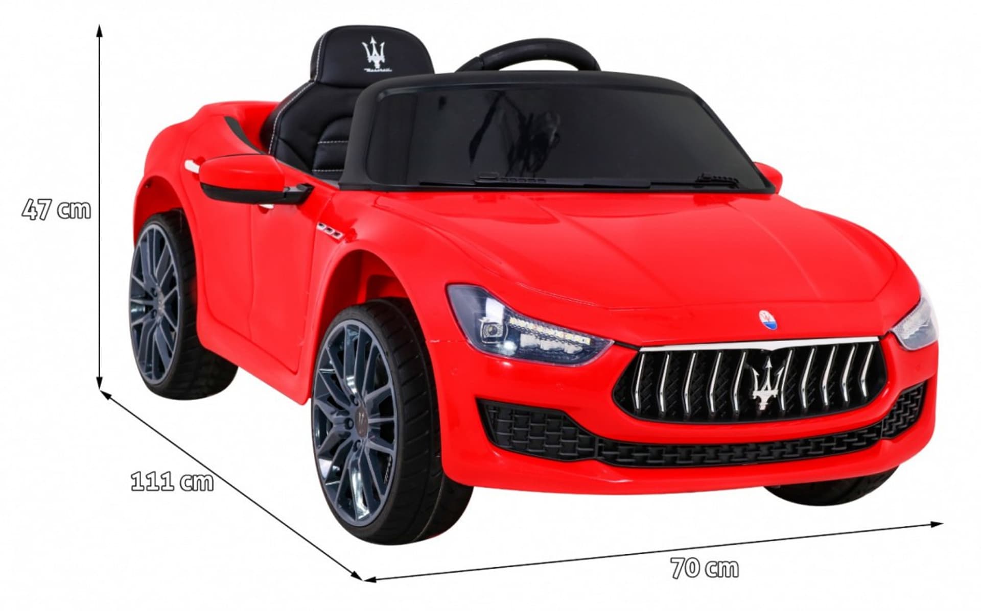

Maserati Ghibli na akumulator dla dzieci Czerwony + Pilot + Wolny Start + EVA + MP3 USB + LED