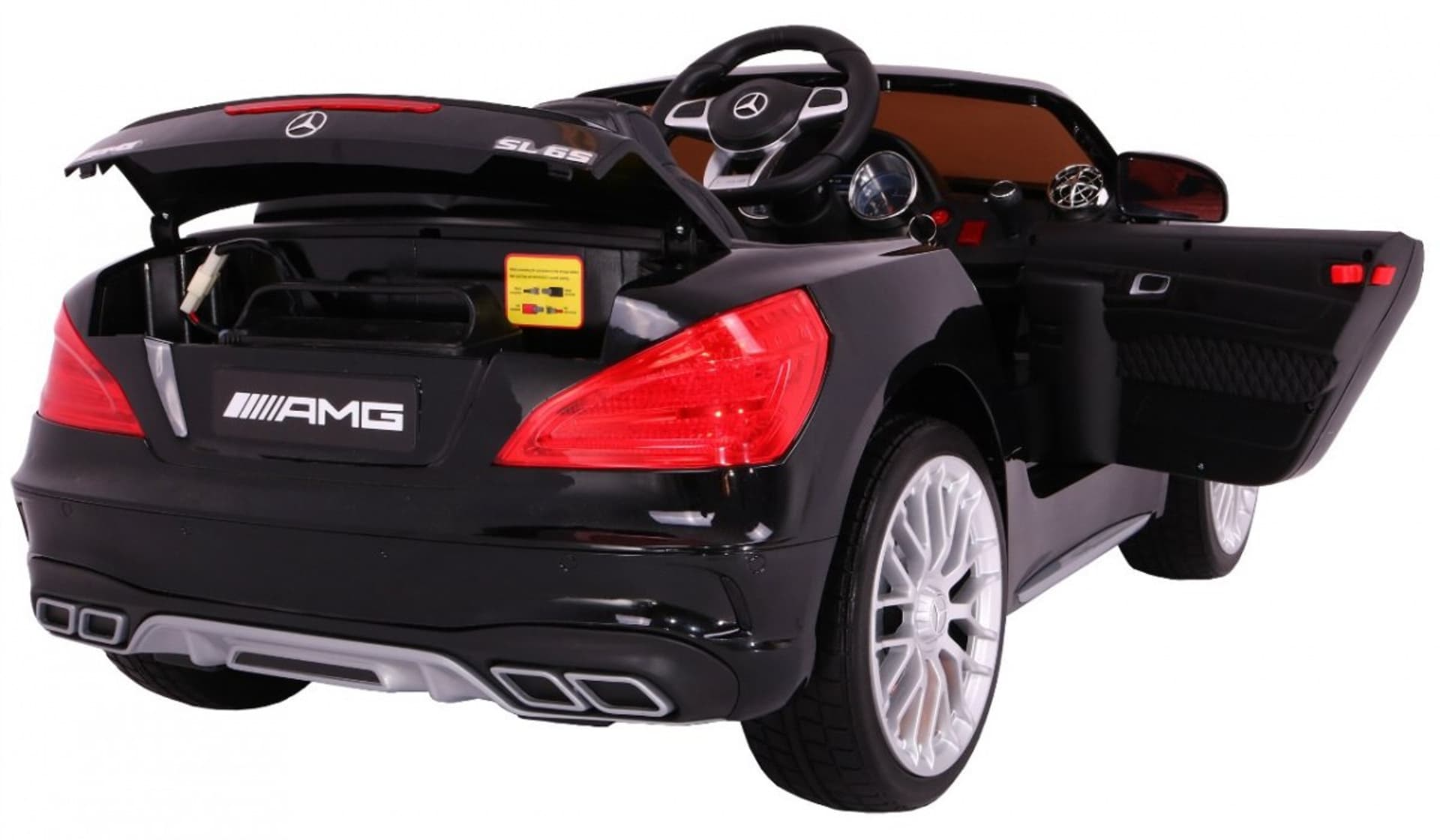 

Mercedes AMG SL65 dla dzieci Lakier Czarny + Pilot + Bagażnik + Regulacja siedzenia + MP3 LED + Wolny Start