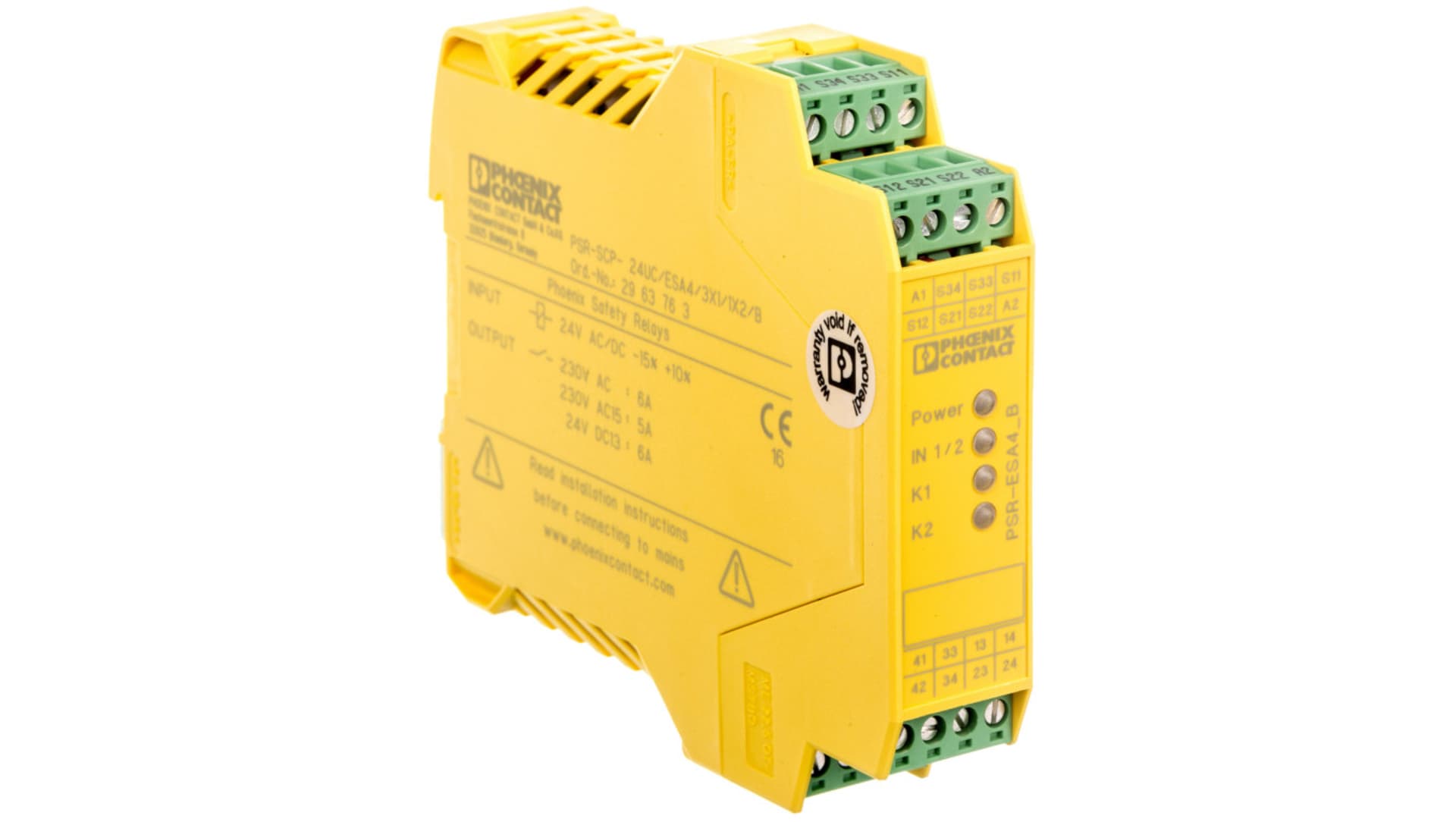 

Przekaźnik bezpieczeństwa 3Z 1R 24V AC/DC zatrzymanie awaryjne i drzwi SIL 3/4 kat.4 PSR-SCP-24UC/ESA4/3X1/1X2/B 2963763