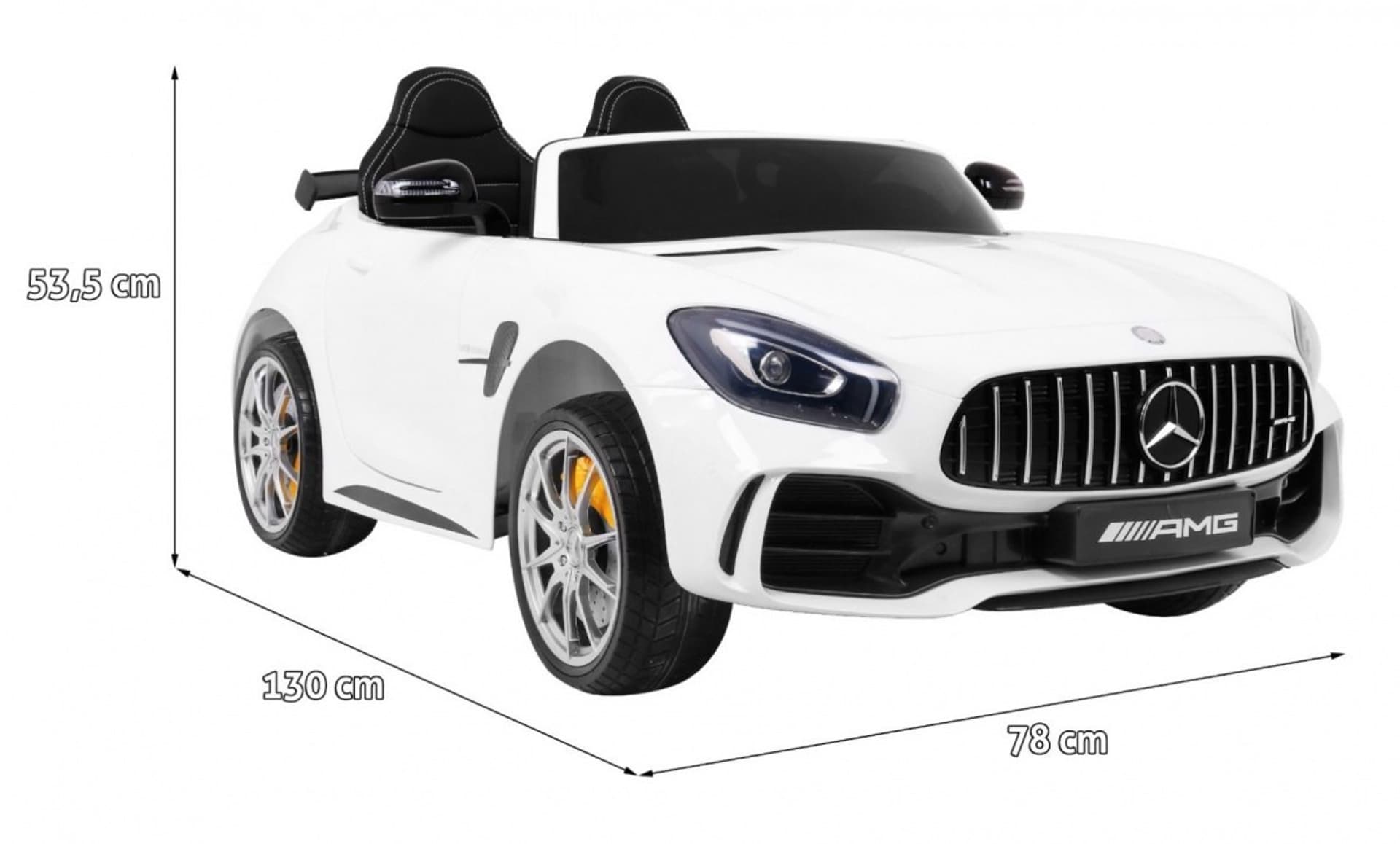 

Mercedes-Benz GT R dla dzieci Lakier Biały + Napęd 4x4 + Nawiew powietrza + Pilot + EVA + MP3 LED