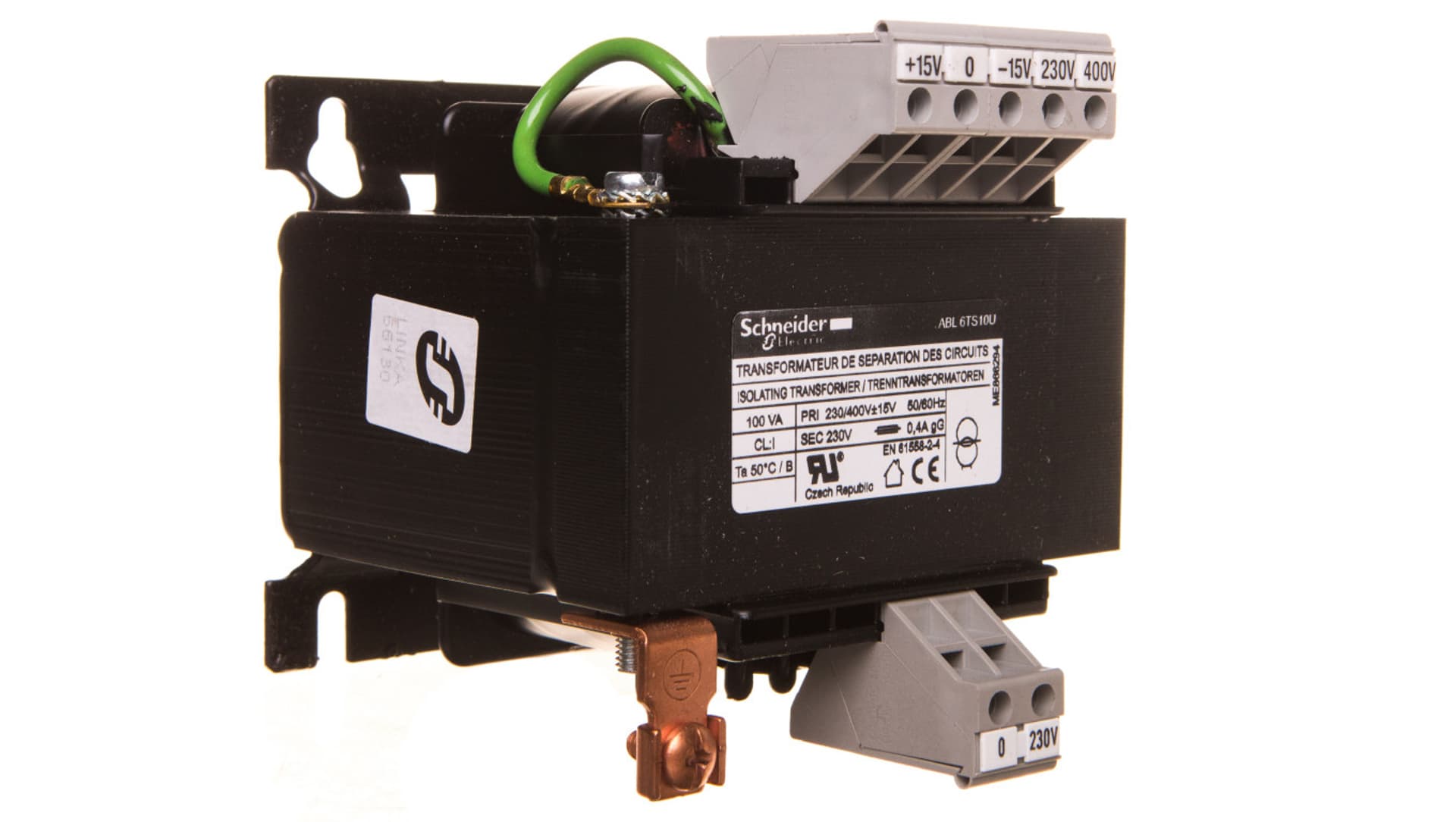 

Transformator 1-fazowy 100VA 230(400)V/230V ABL6TS10U, 400)v/230v abl6ts10