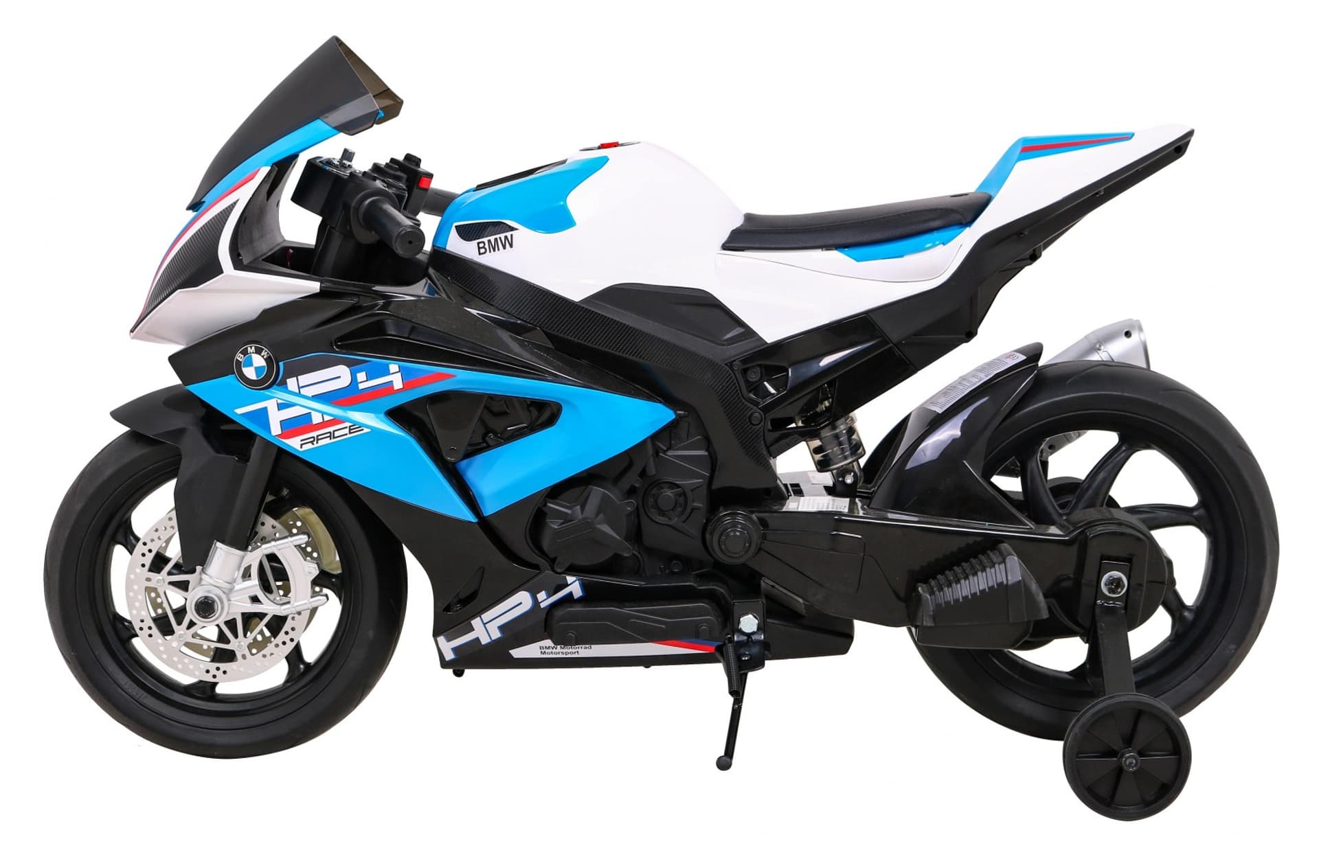 

Motor BMW HP4 na akumulator dla dzieci Niebieski + Pomocnicze kółka + Wolny Start + EVA + MP3 LED