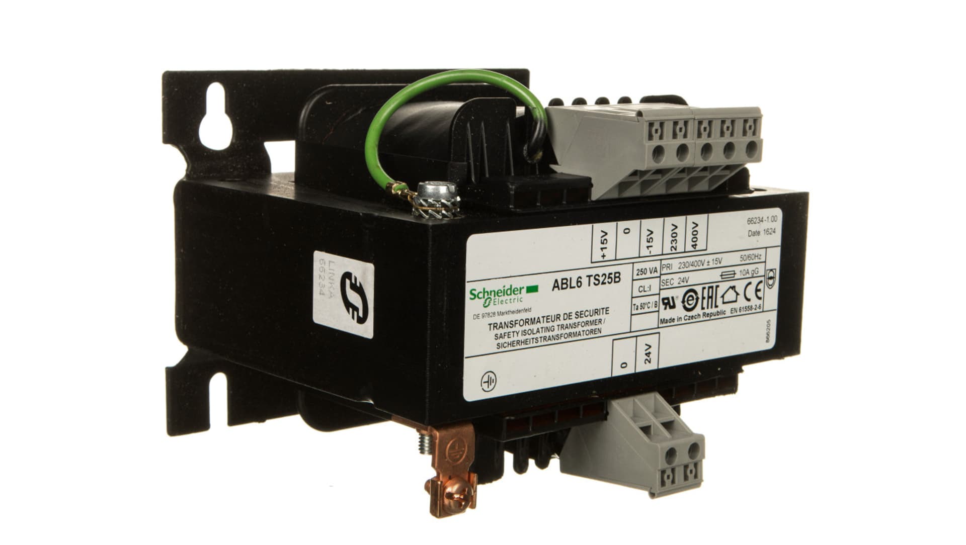 

Transformator 1-fazowy 250VA 230 /400V / 24V ABL6TS25B