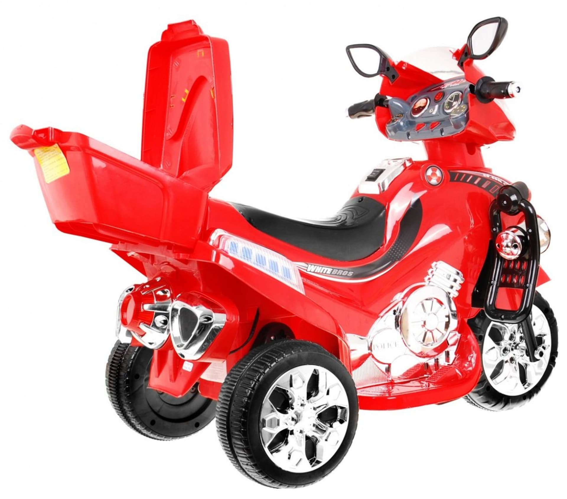 

Motorek F928 na akumulator dla dzieci Czerwony + Kufer + Światła + Klakson + Melodie