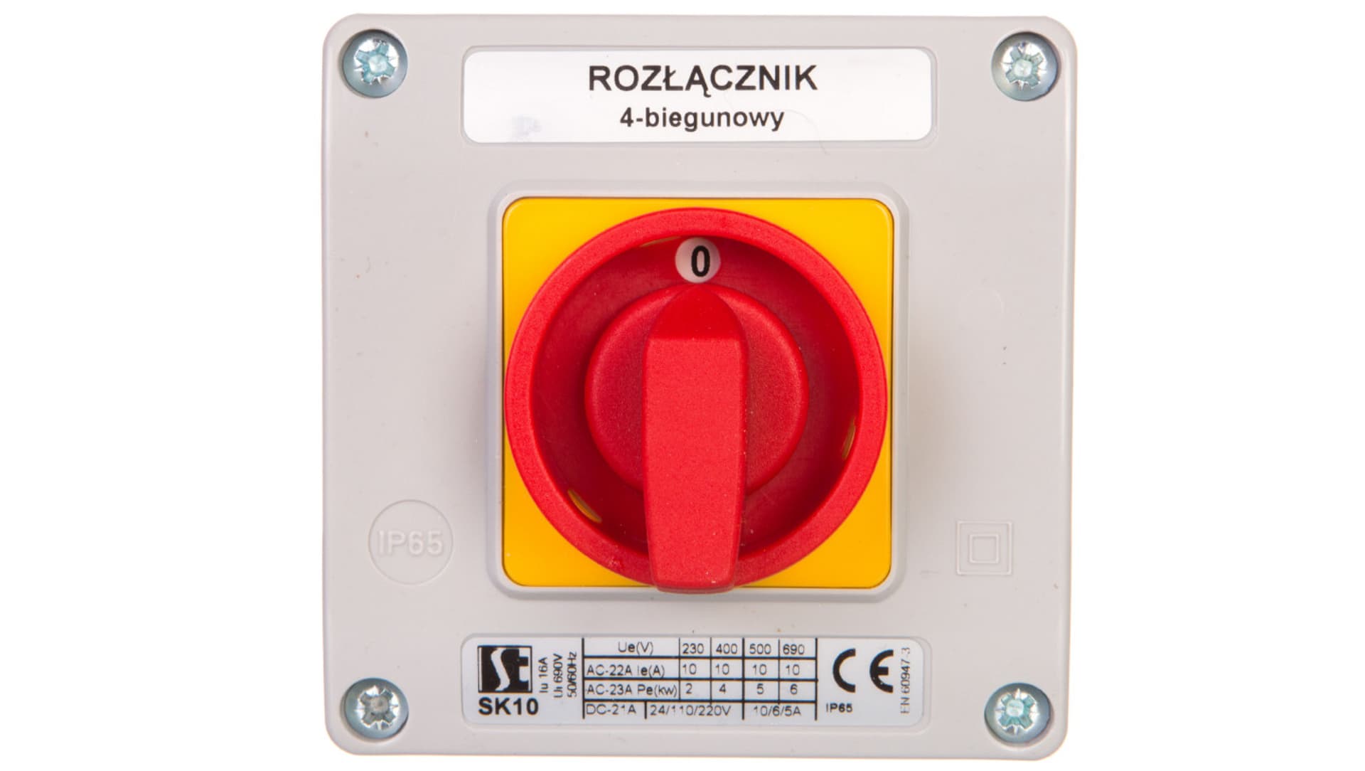 

Łącznik krzywkowy 10A rozłącznik 0-1 4P w obudowie OB11 z czołem zamykanym żółto/czerwonym SK10-2.8210OB11ZC