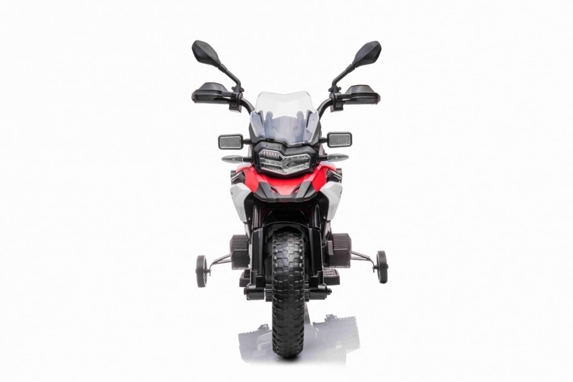 

Motor BMW F850 GS na akumulator dla dzieci Czerwony + Kółka pomocnicze + Audio LED + Wolny Start + EVA
