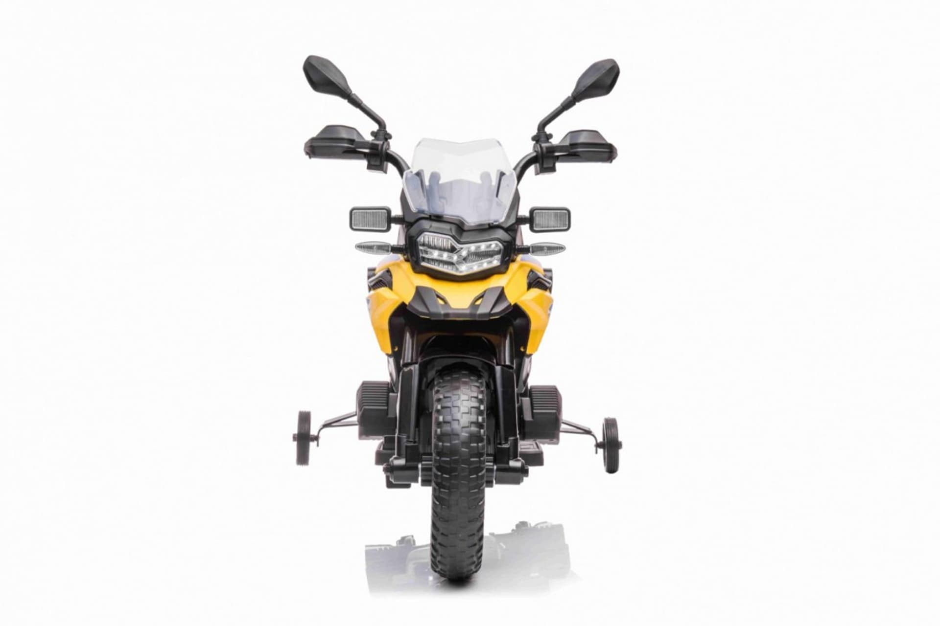 

Motor BMW F850 GS na akumulator dla dzieci Żółty + Kółka pomocnicze + Audio LED + Wolny Start + EVA